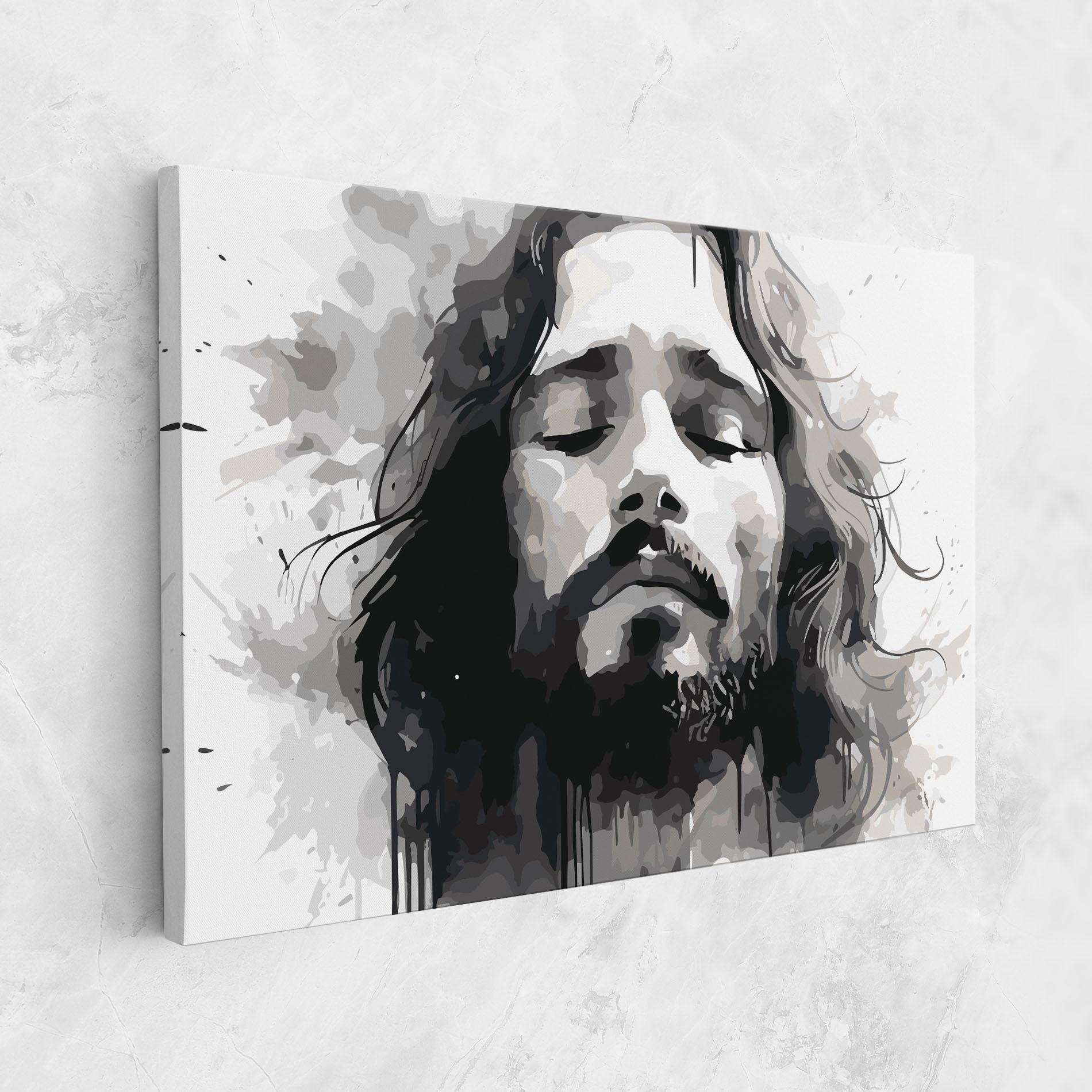 Tablou Canvas Jesus Ink Art mockup 1