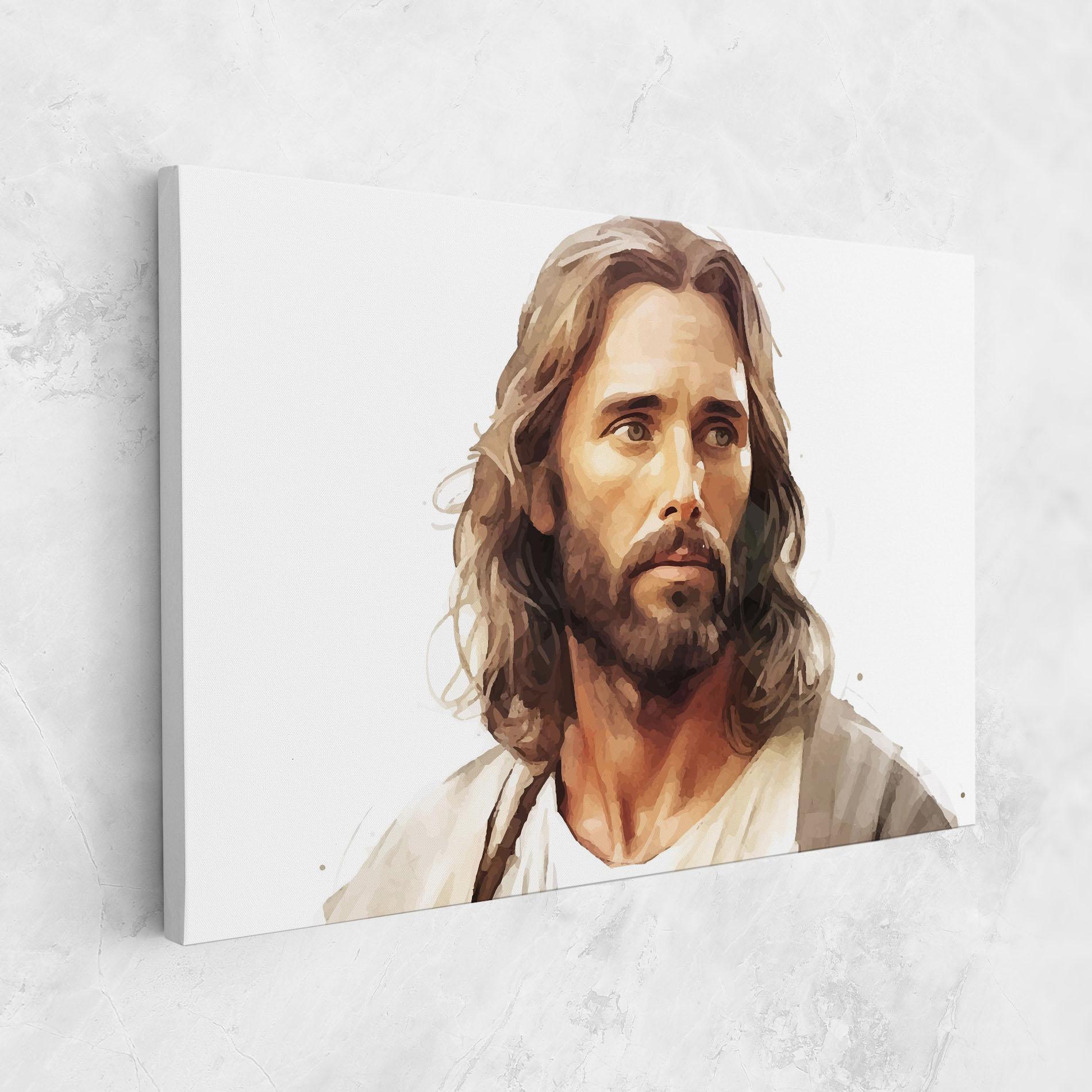 Tablou Canvas Jesus Long Hair mockup 1