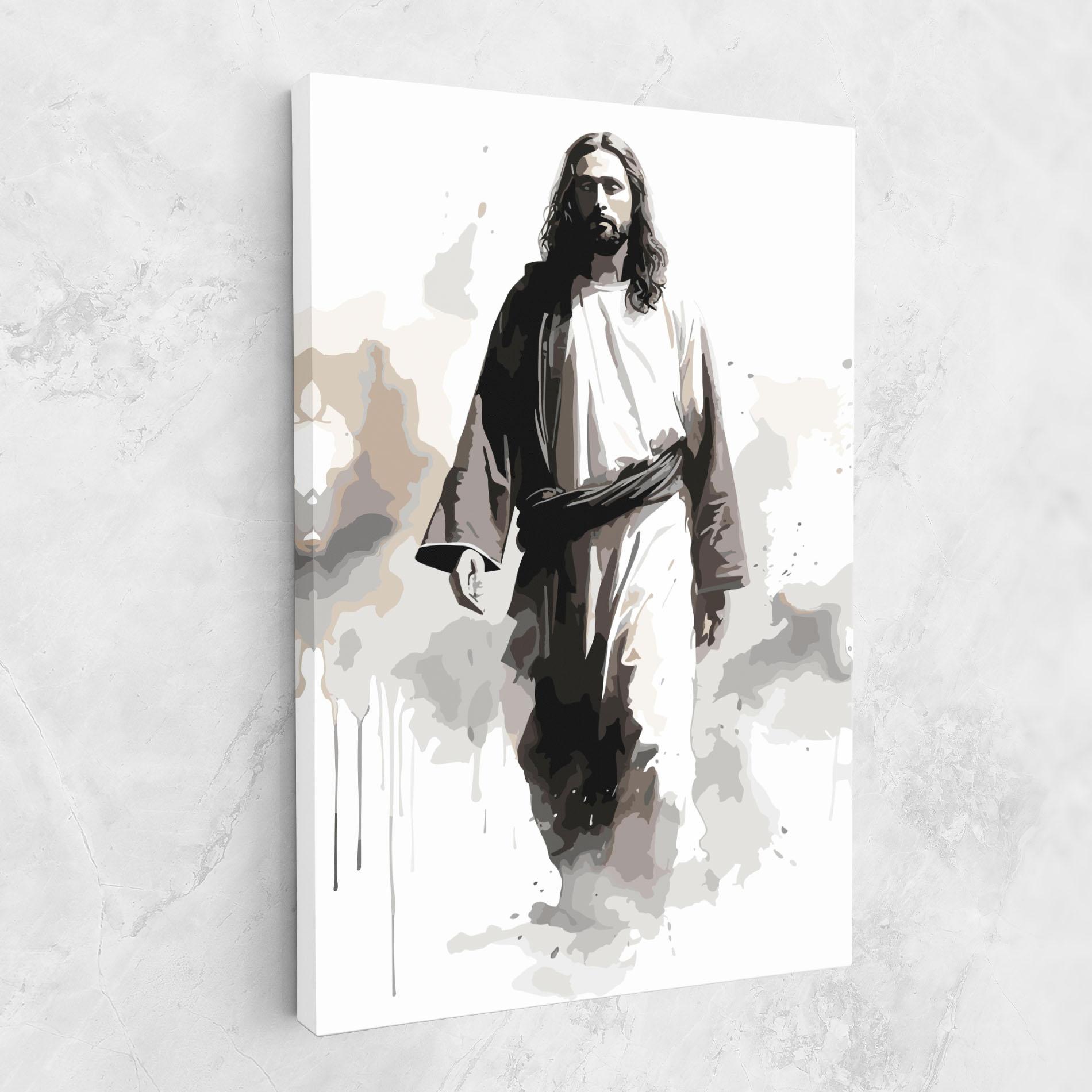 Tablou Canvas Watercolor Jesus mockup 1