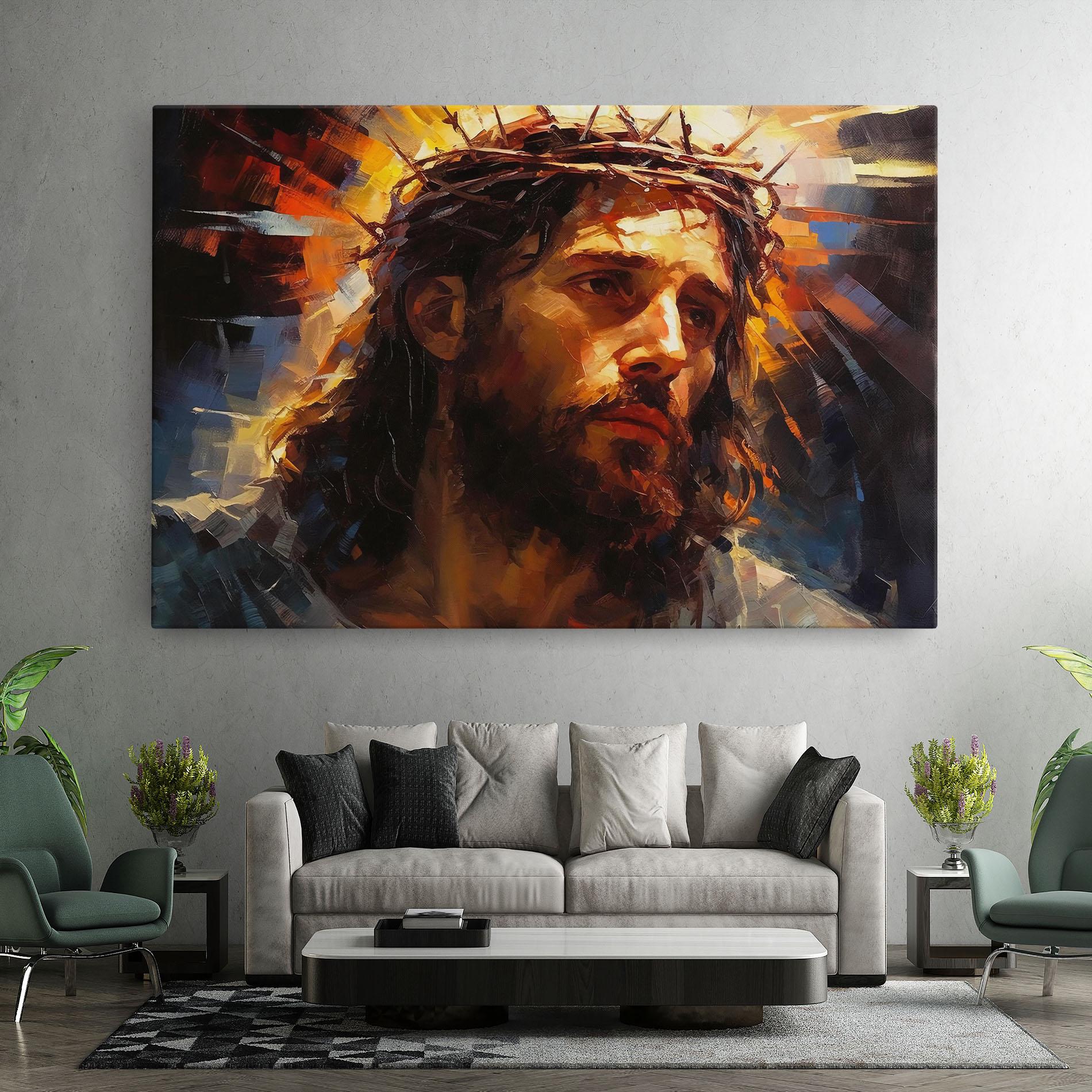 Tablou Canvas Jesus Crown mockup 7