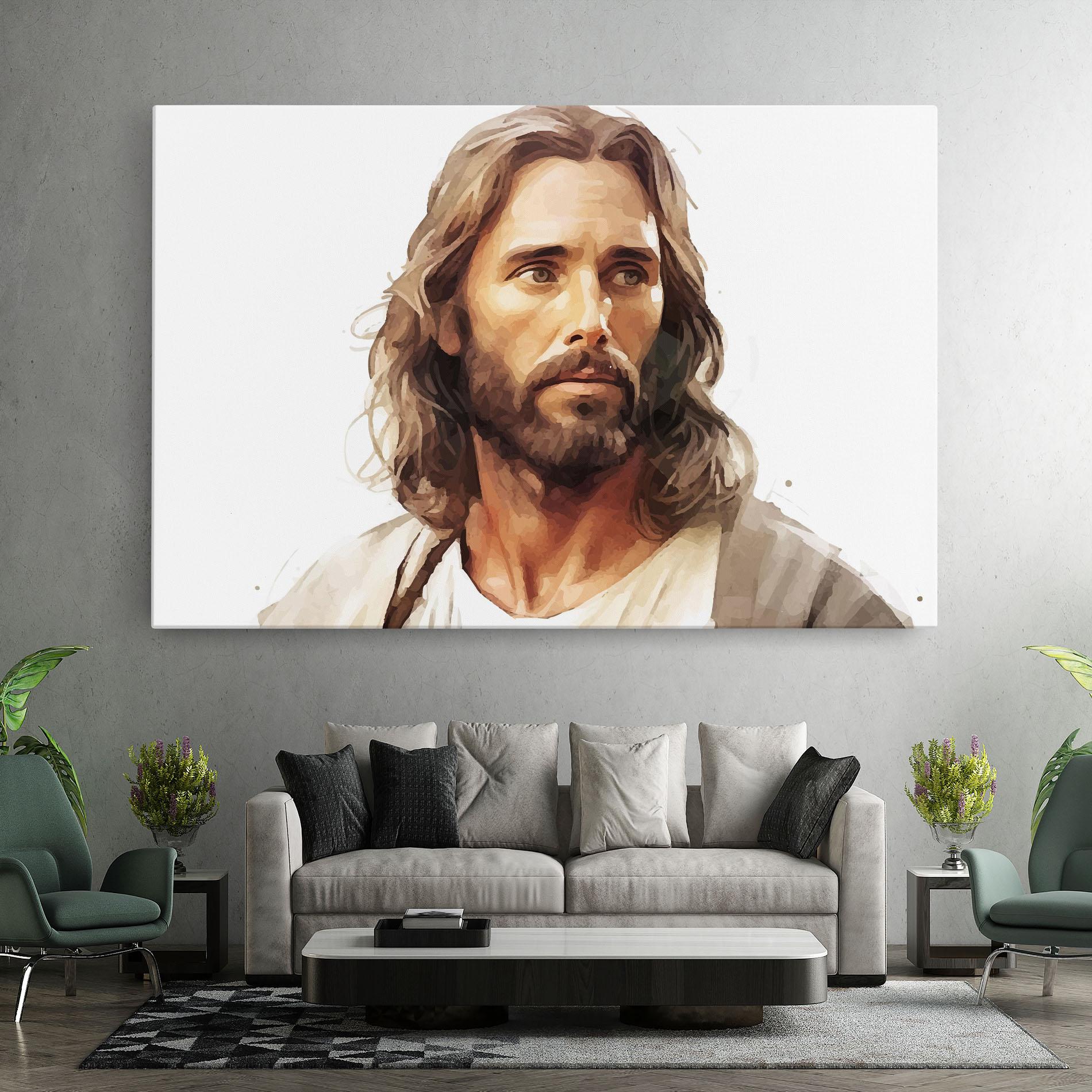 Tablou Canvas Jesus Long Hair mockup 7