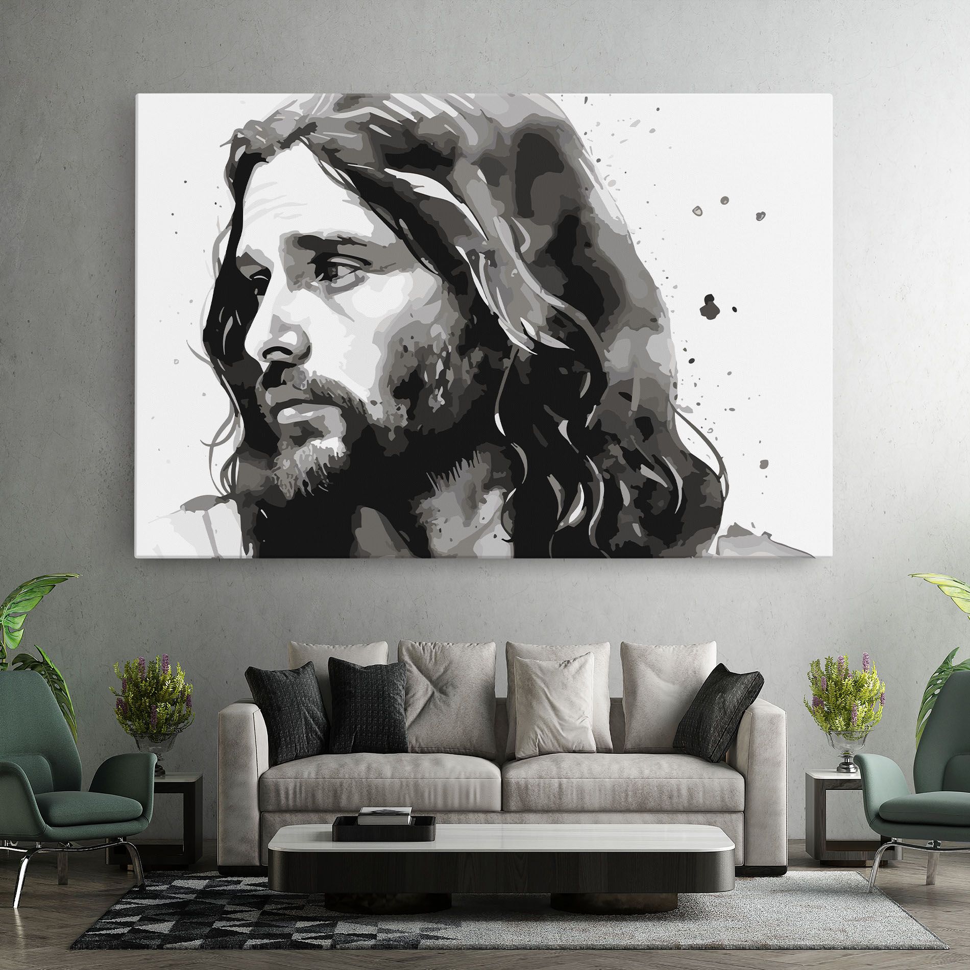 Jesus Watercolor mockup 7