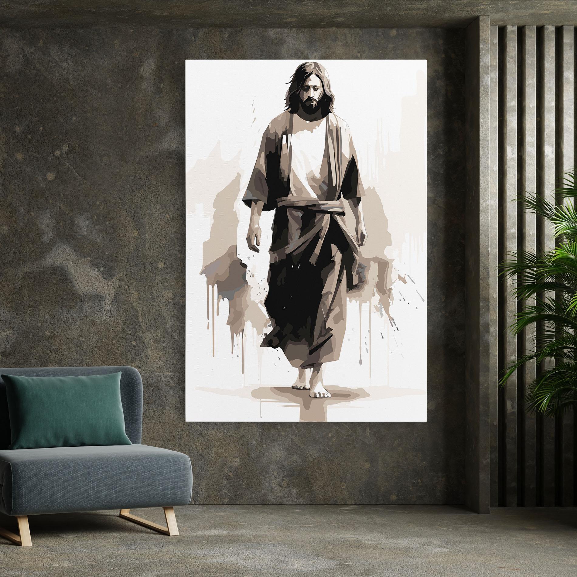Tablou Canvas Cream Art Jesus mockup 7