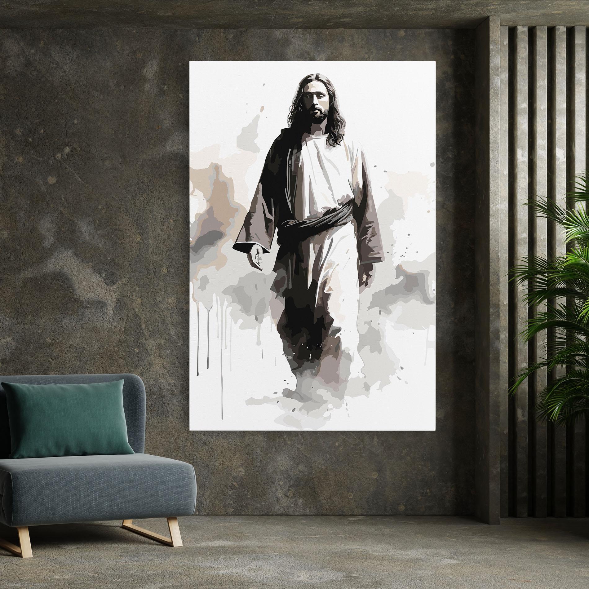 Tablou Canvas Watercolor Jesus mockup 7