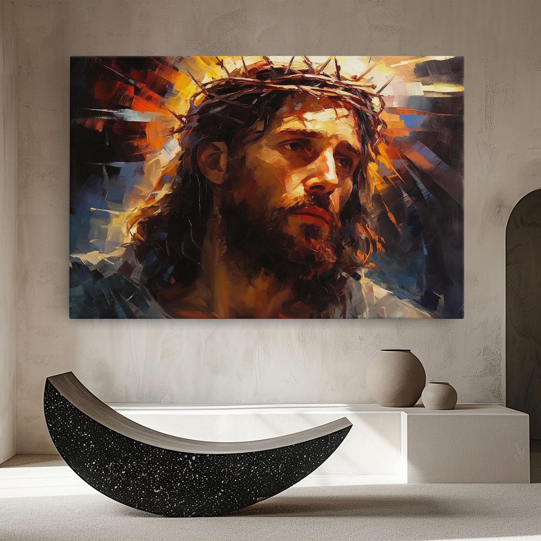 Tablou Canvas Jesus Crown mockup 8