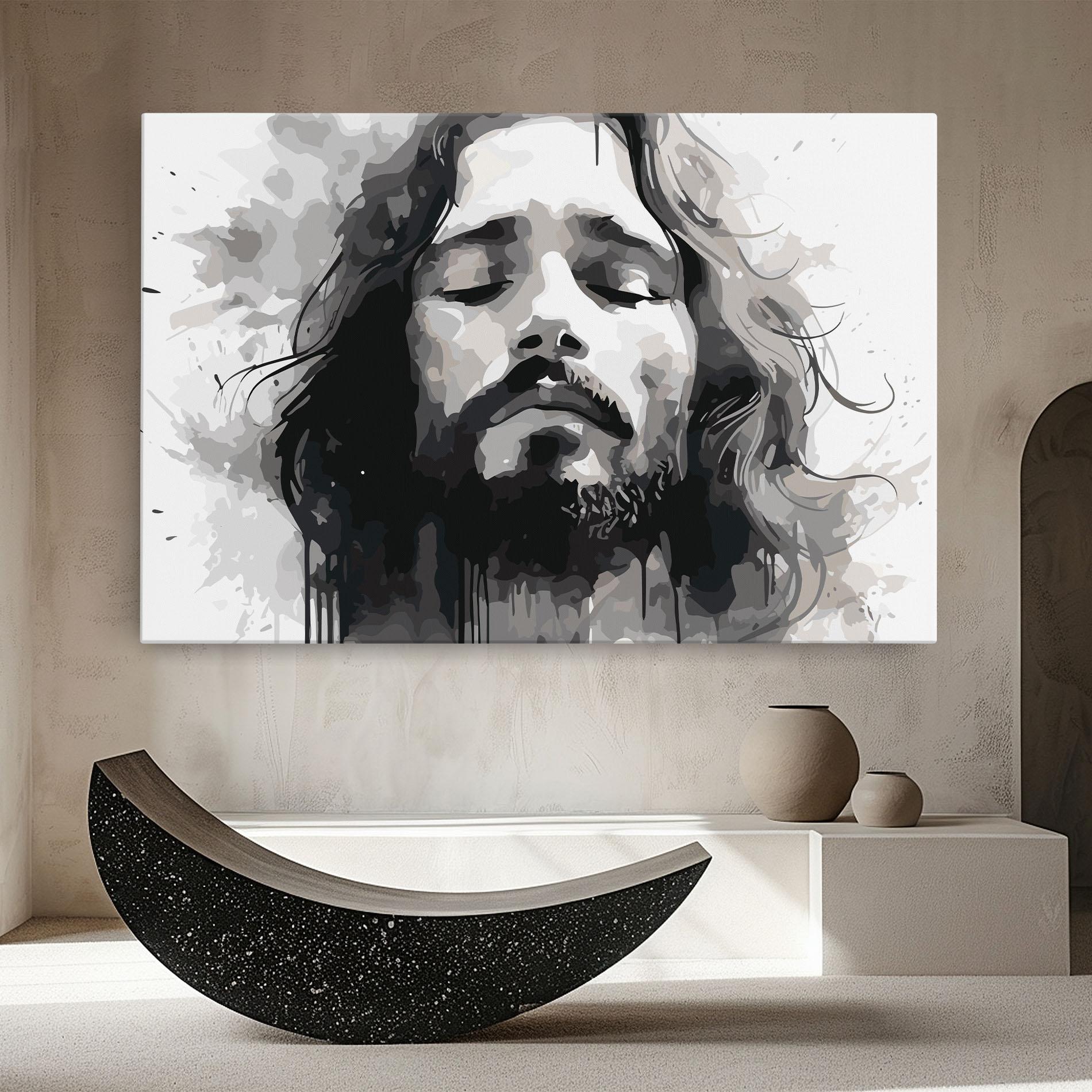 Tablou Canvas Jesus Ink Art mockup 8