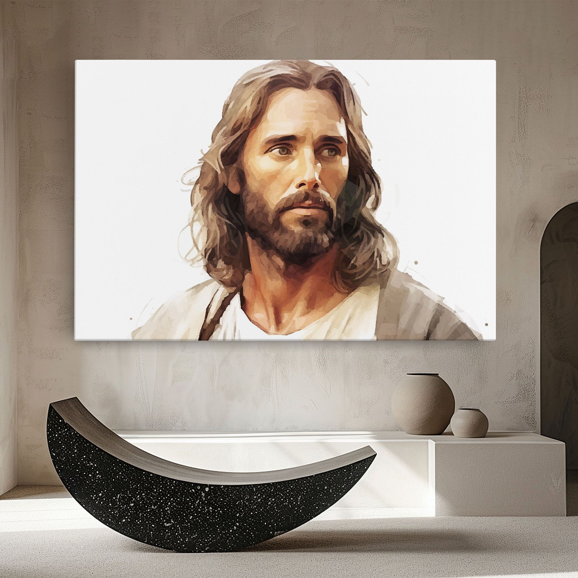 Jesus Long Hair mockup 8