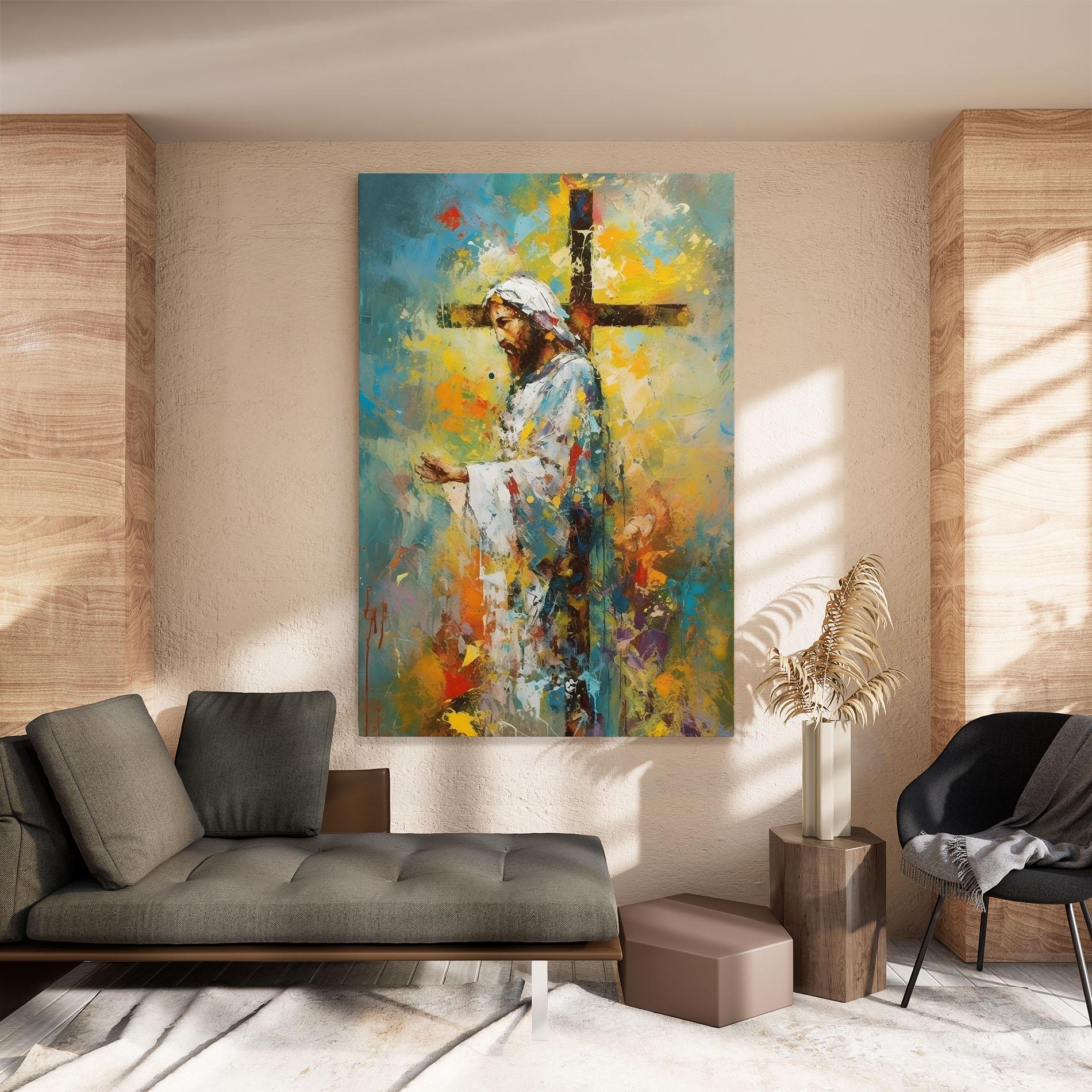 Tablou Canvas Christ Art Painting mockup 8