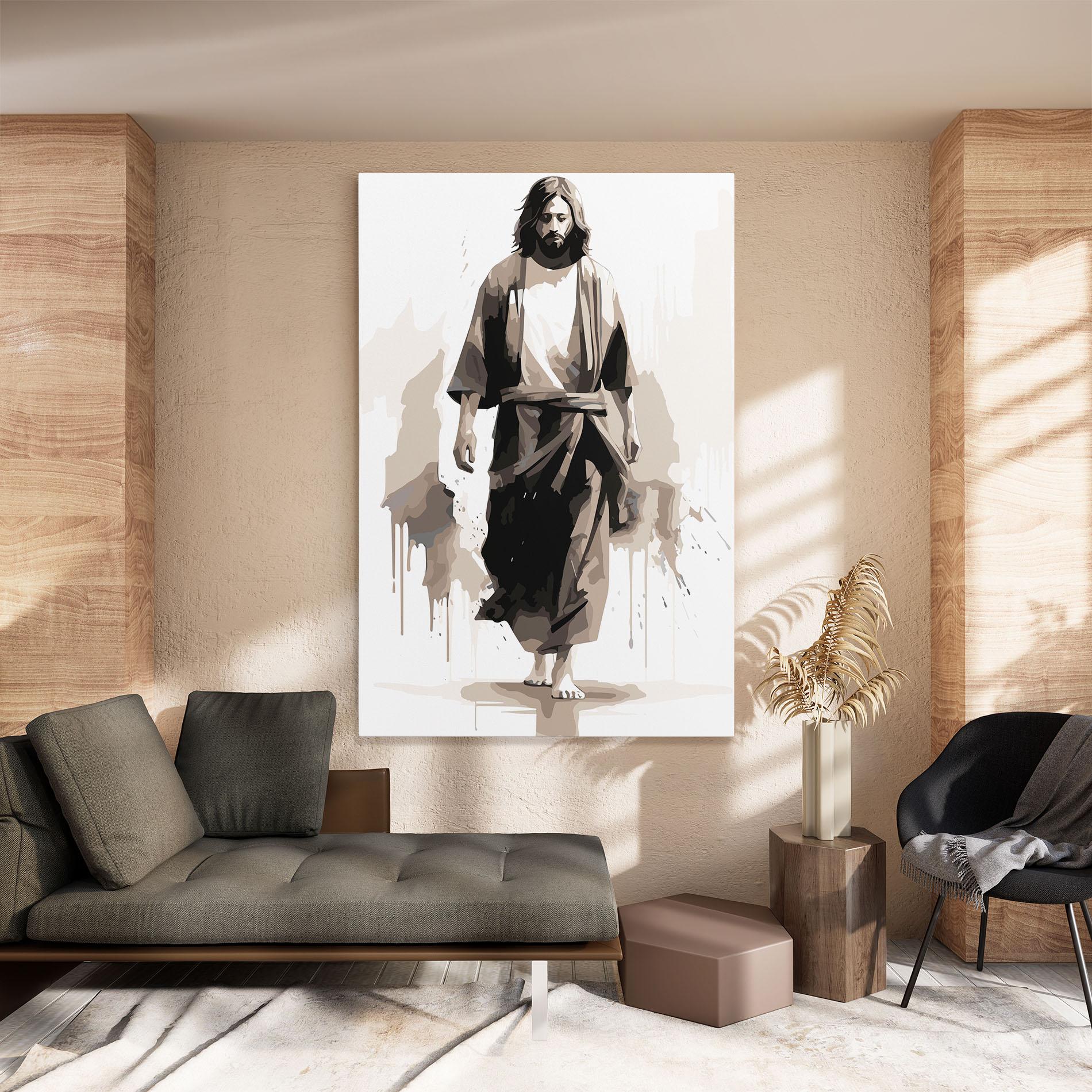 Tablou Canvas Cream Art Jesus mockup 8
