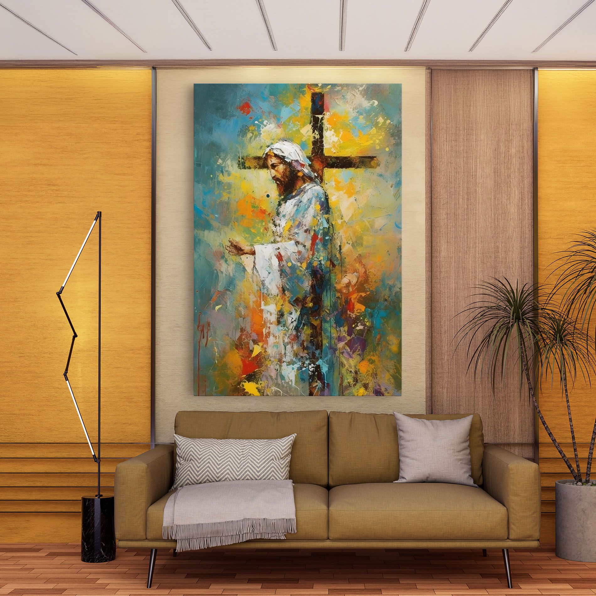 Christ Art Painting mockup 9