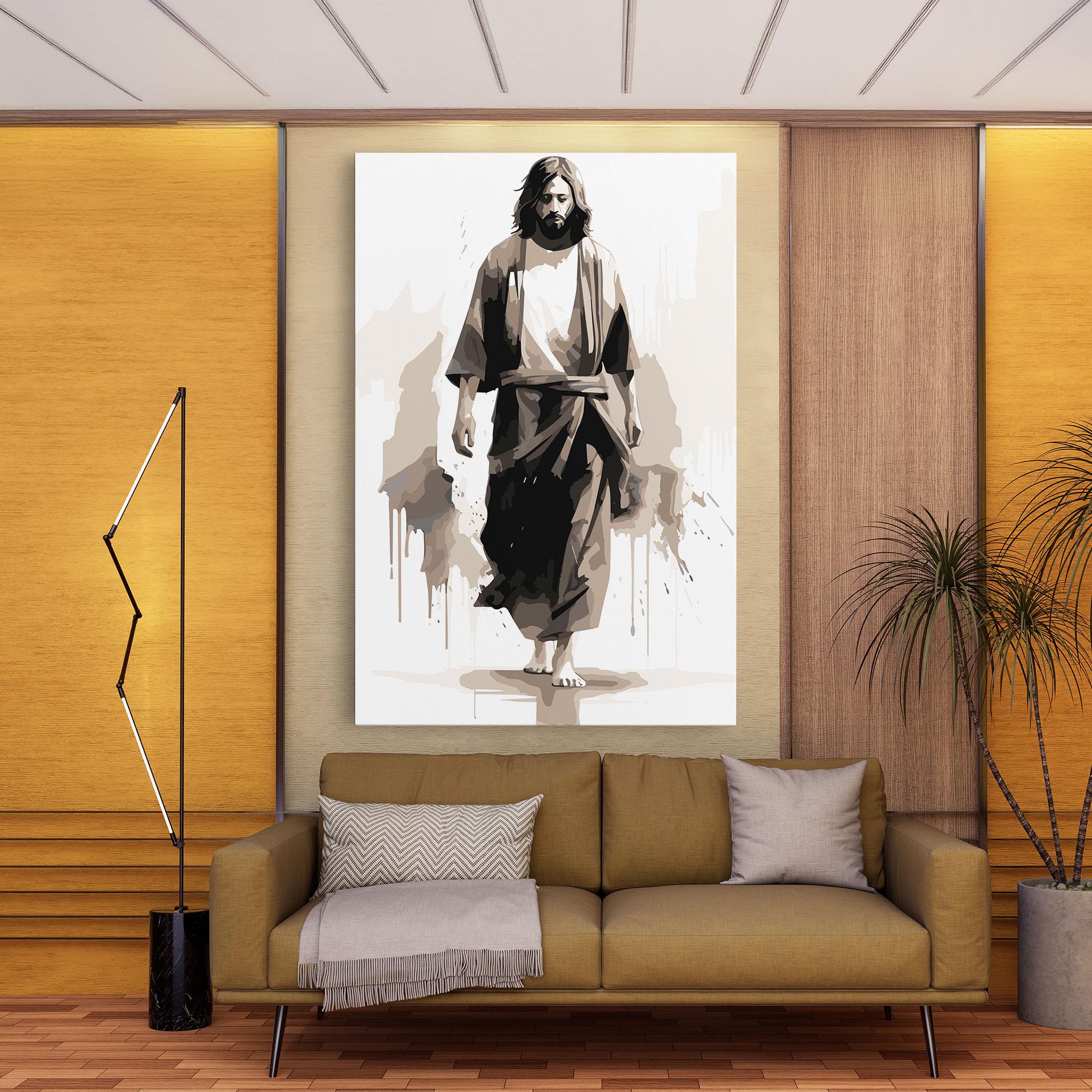 Tablou Canvas Cream Art Jesus mockup 9