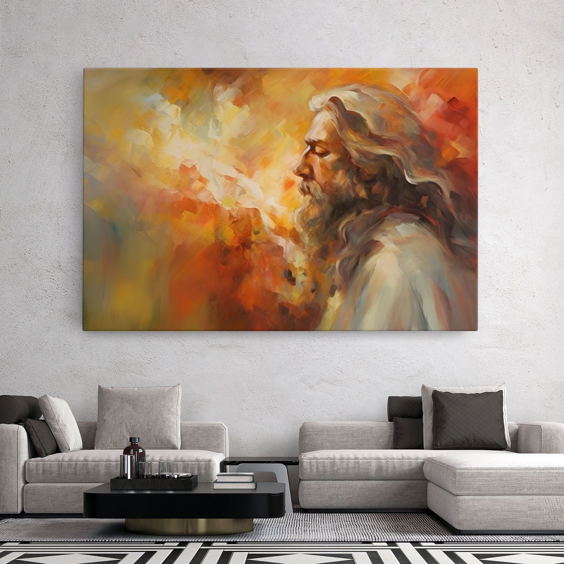 Christ Oil Painting mockup 2