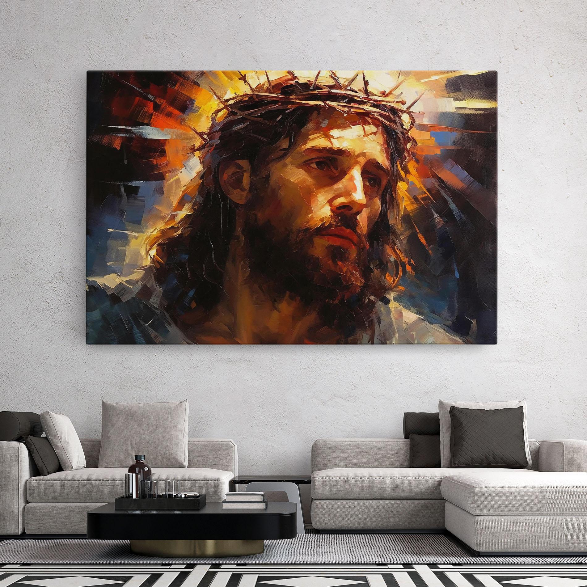 Tablou Canvas Jesus Crown mockup 2