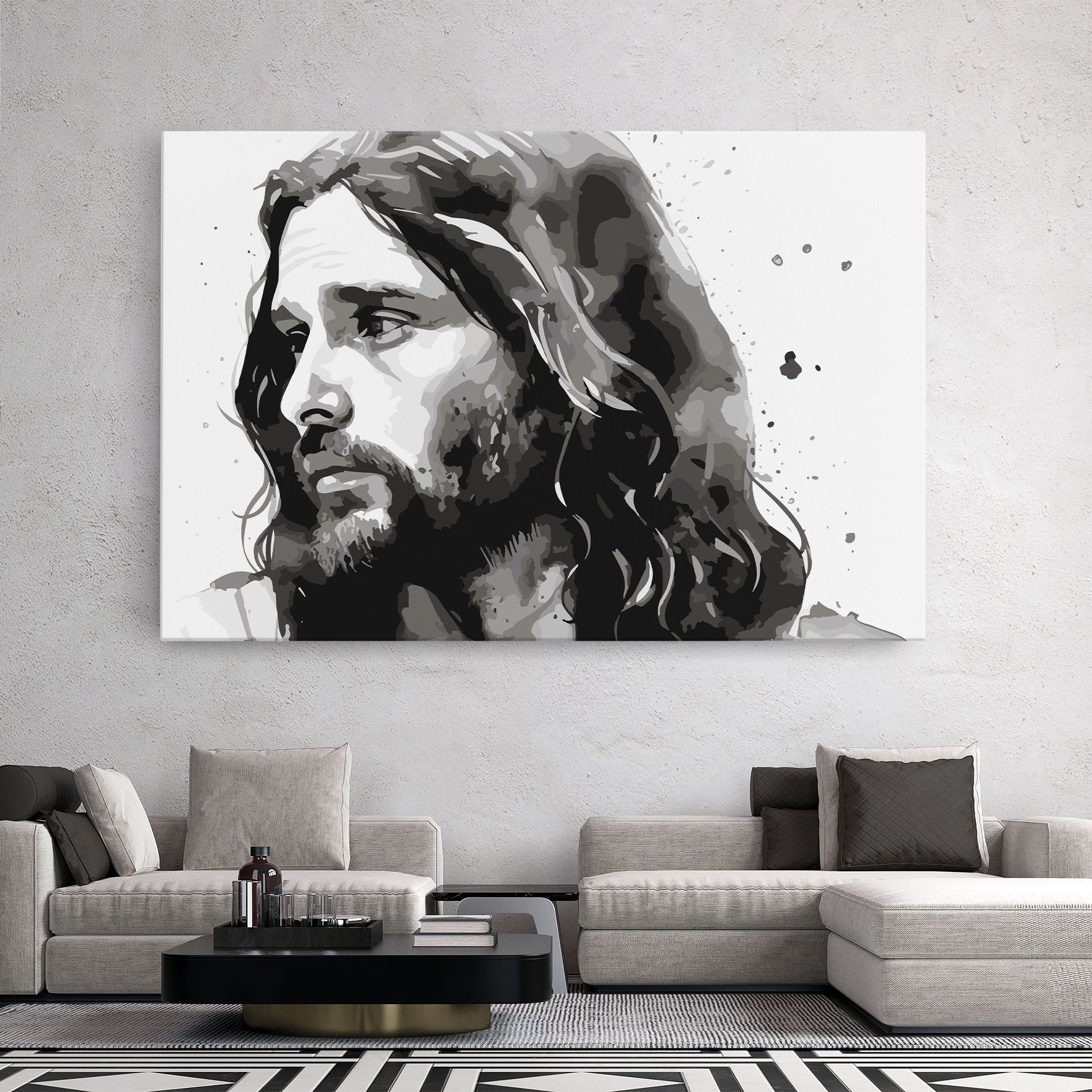 Jesus Watercolor mockup 2