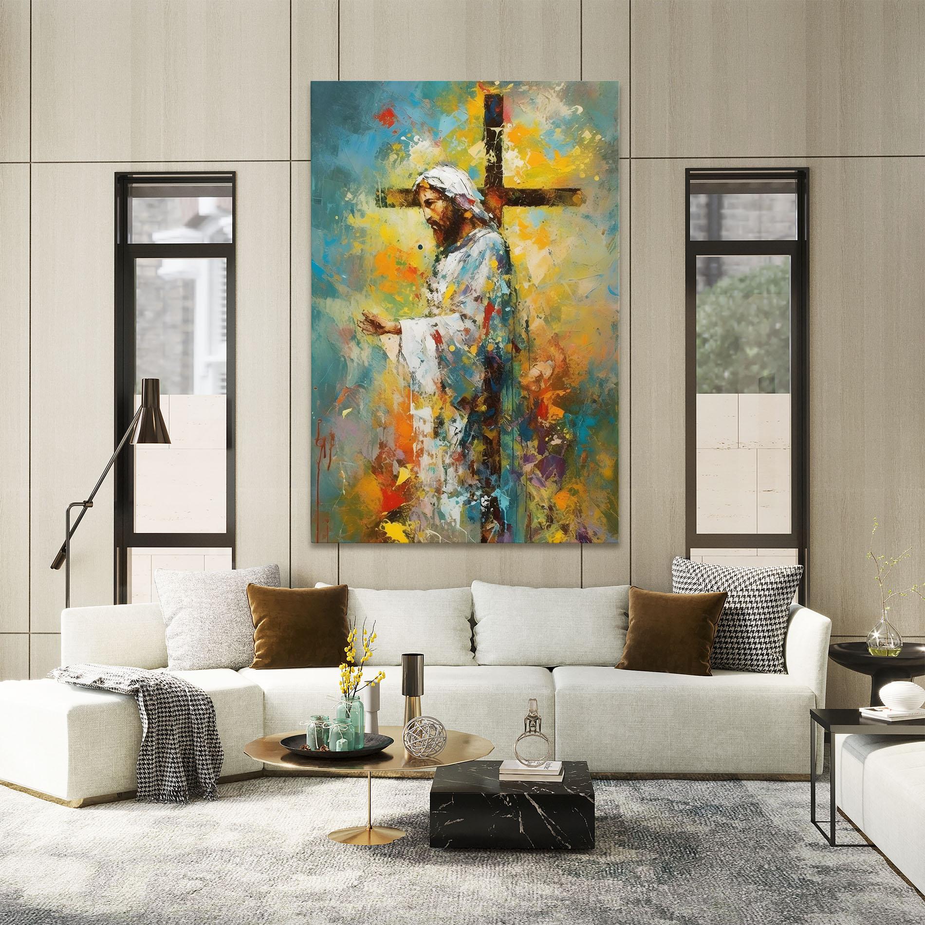 Tablou Canvas Christ Art Painting mockup 2