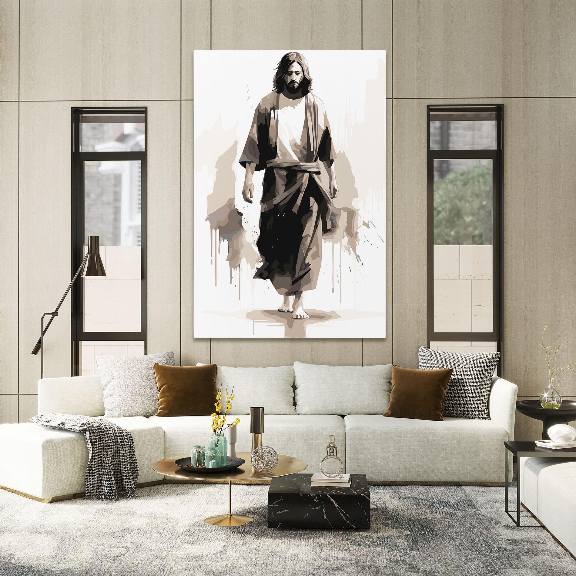 Tablou Canvas Cream Art Jesus mockup 2