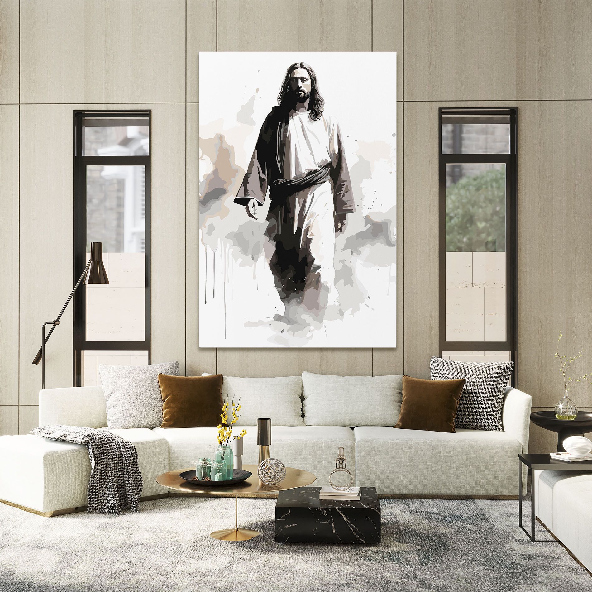Watercolor Jesus mockup 2