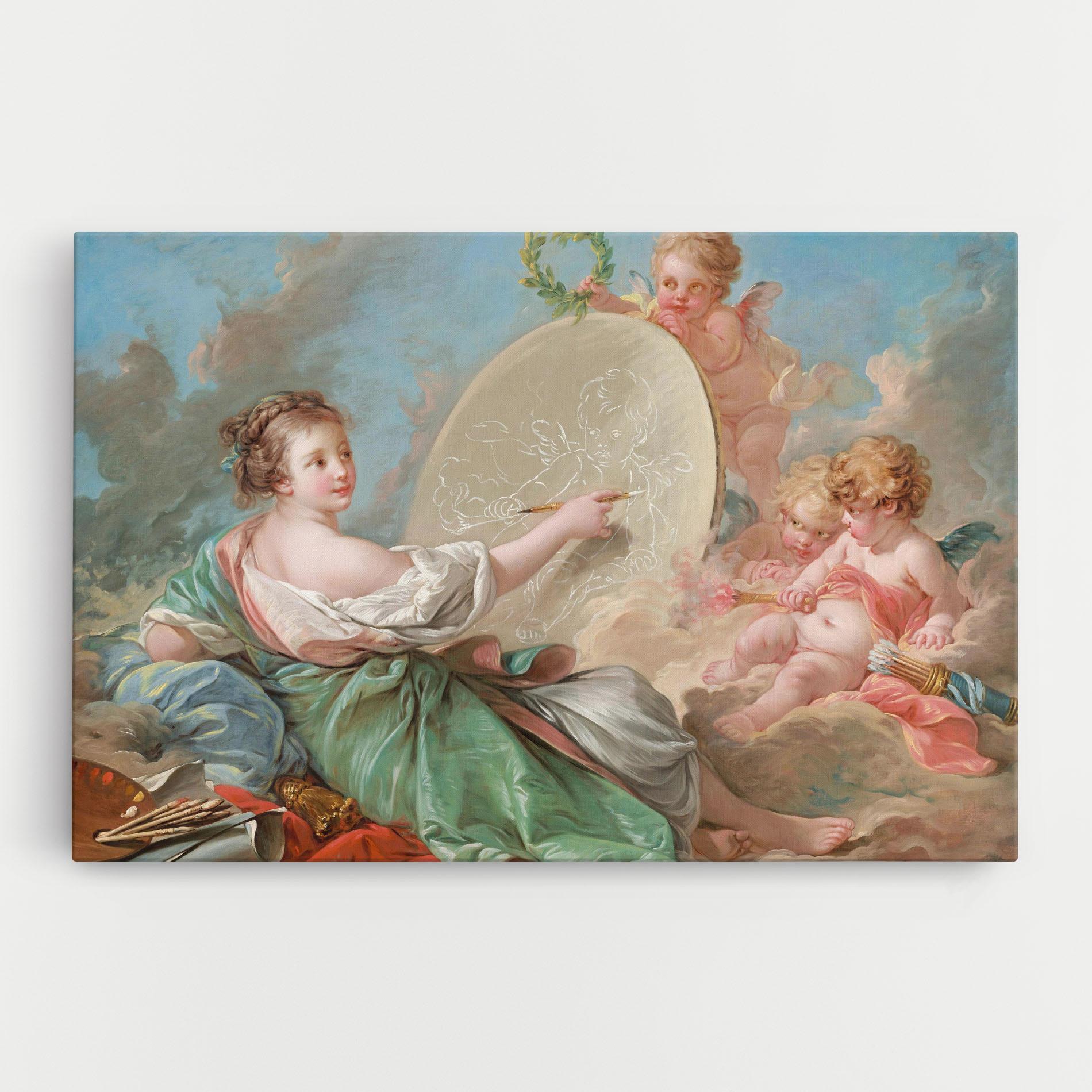 Tablou Canvas Painting Cute Angels mockup 0