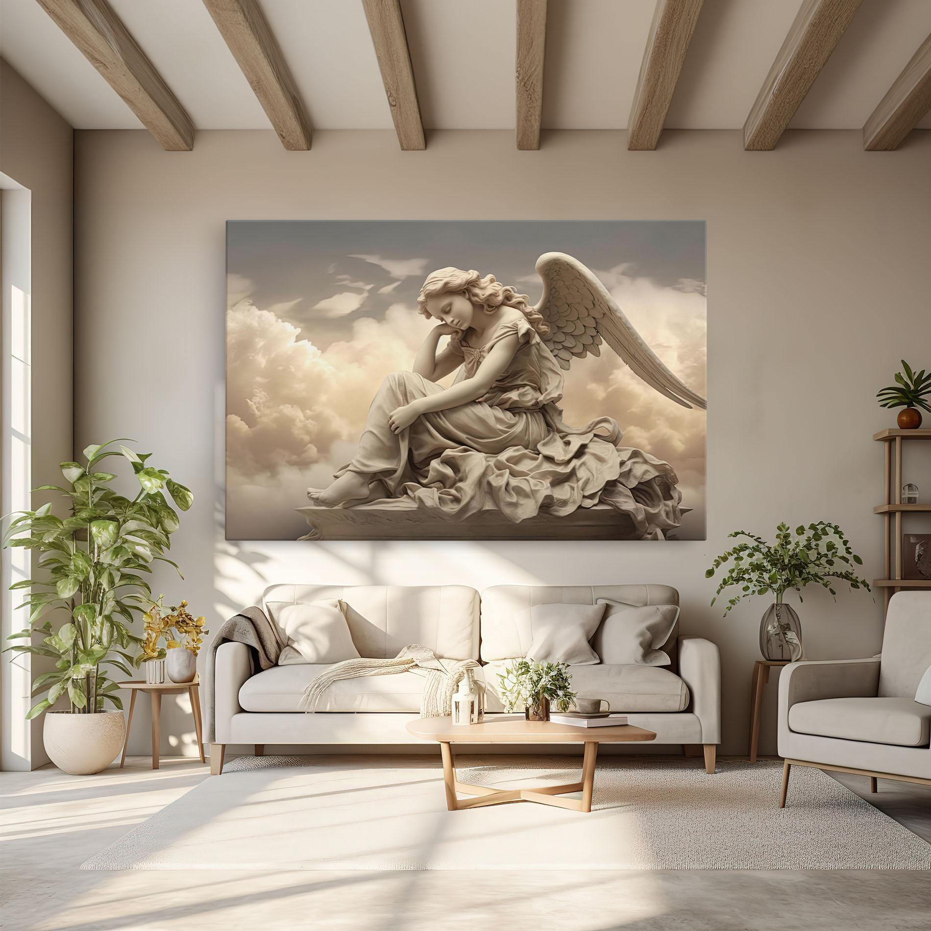 Tablou Canvas Angel Guardian Cloud mockup 6