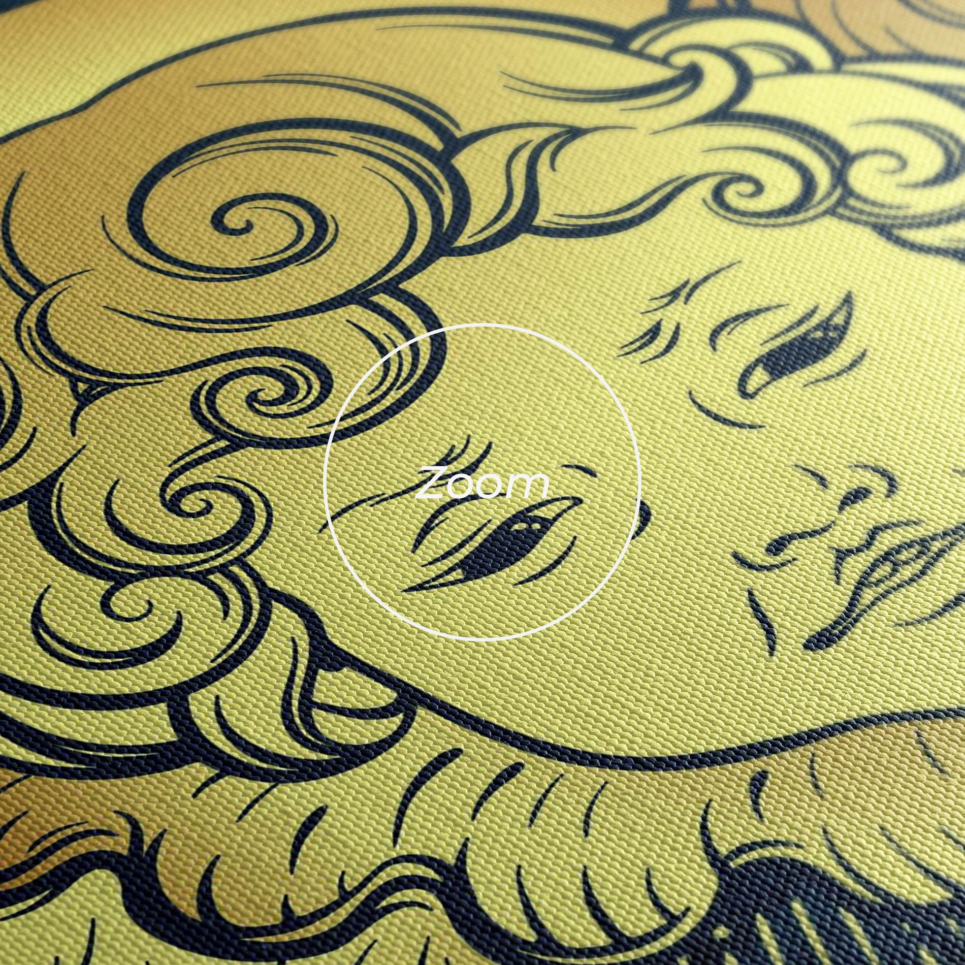 Tablou Canvas Angel Gold Head mockup 3