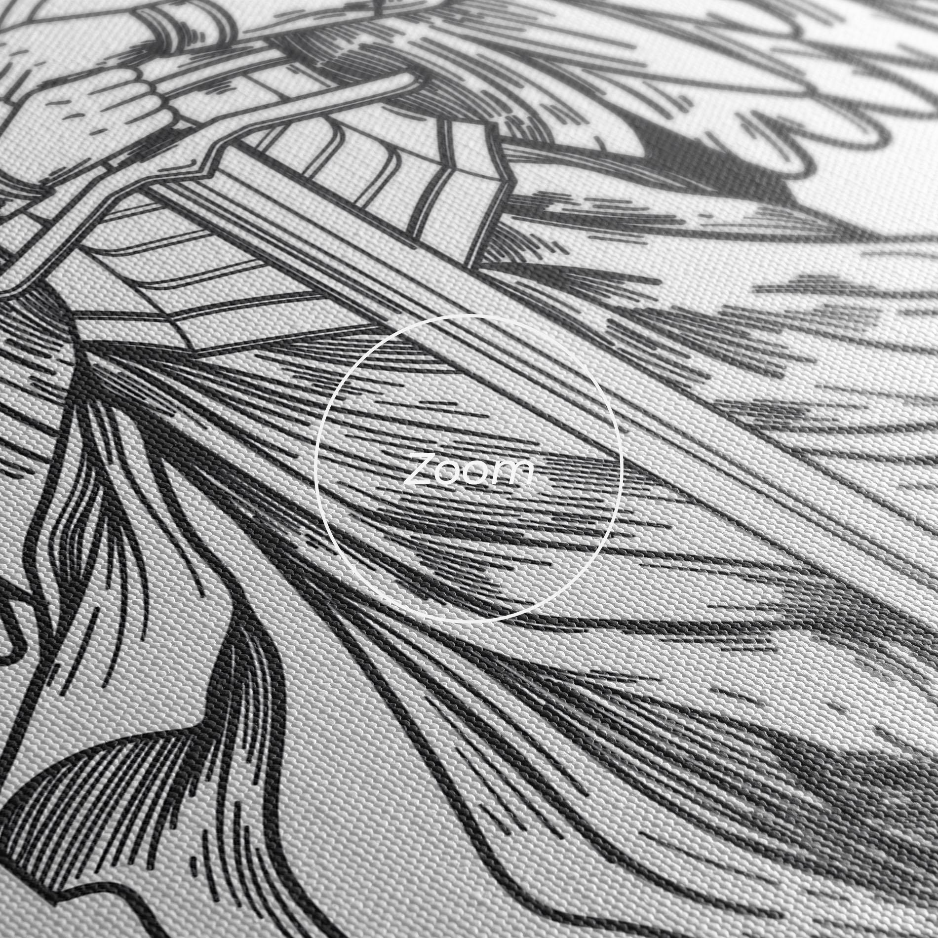 Tablou Canvas Grey Line Angel mockup 3