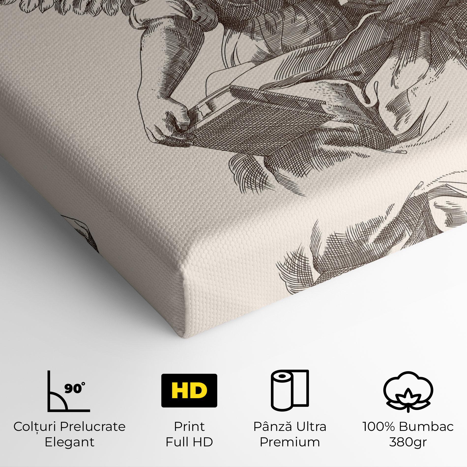 Tablou Canvas Brown Line Angel mockup 4