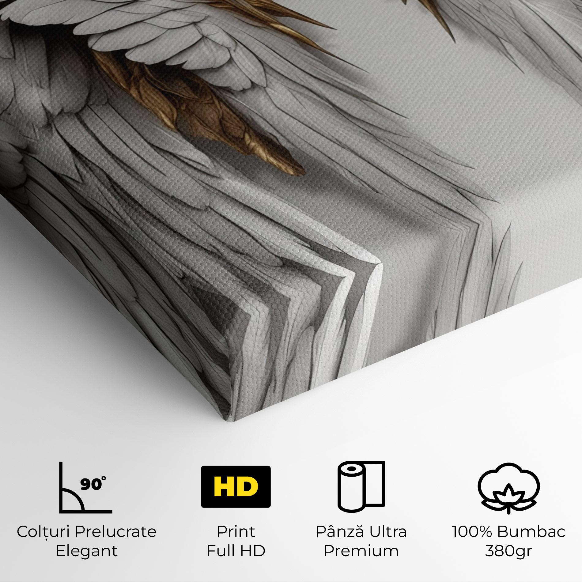 Tablou Canvas Realistic Gold Angel Wings mockup 4