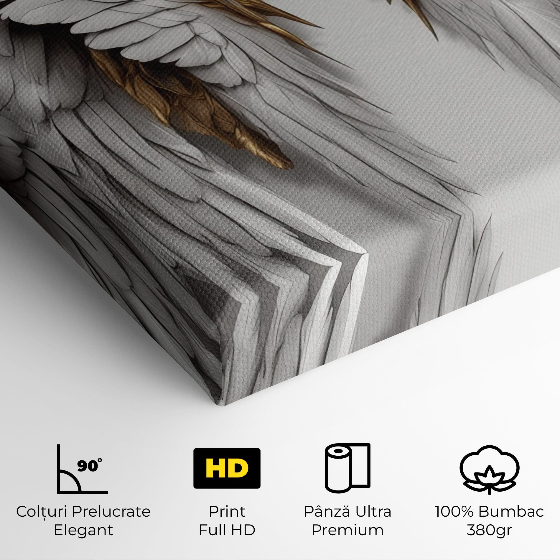 Realistic Gold Angel Wings mockup 4