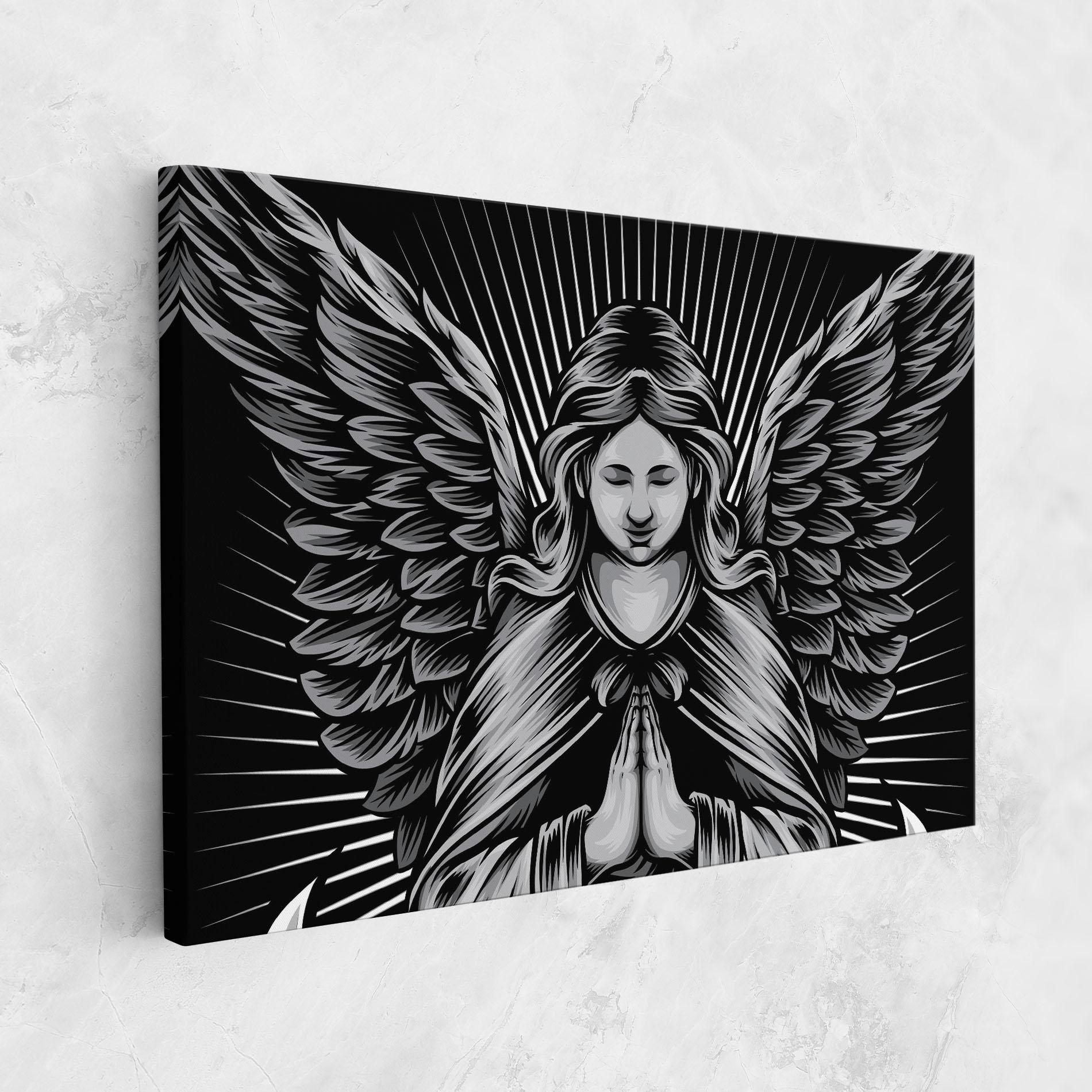 Tablou Canvas Wings Pray mockup 1