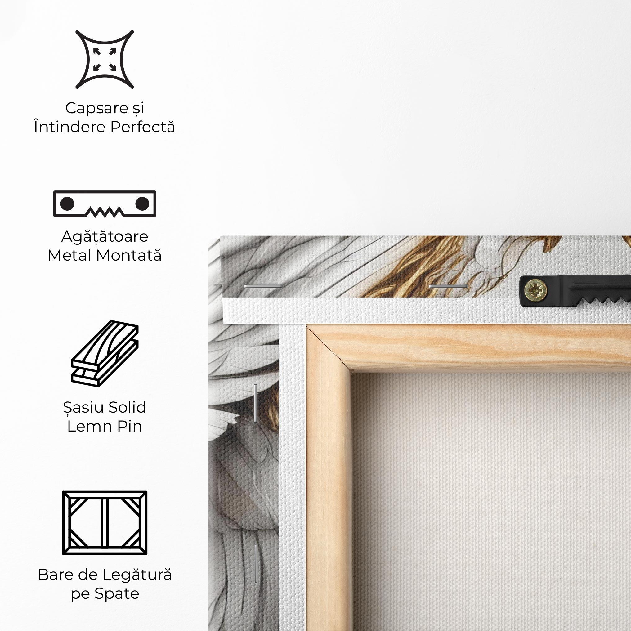 Tablou Canvas Realistic Gold Angel Wings mockup 5