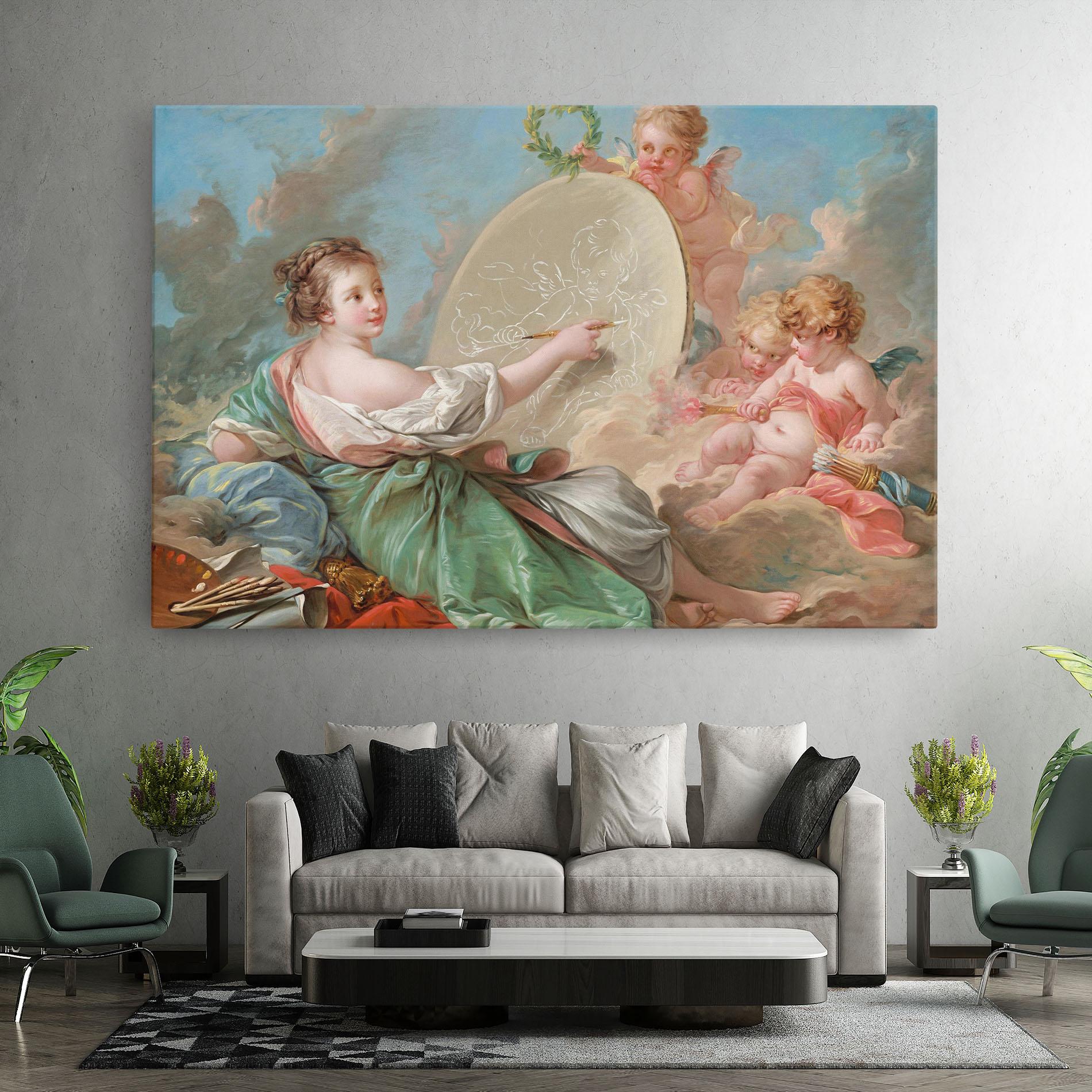 Tablou Canvas Painting Cute Angels mockup 7