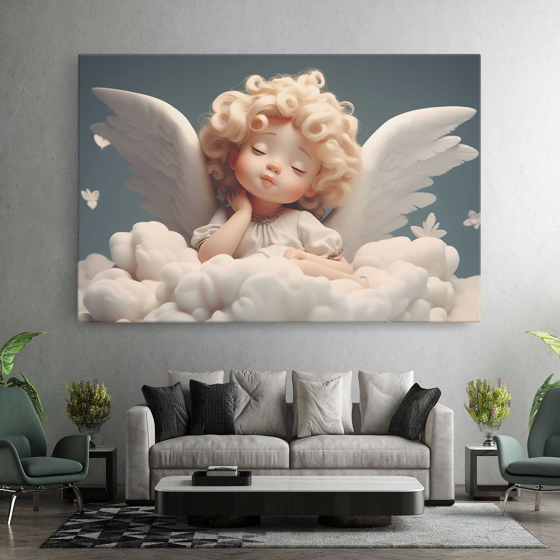 Statue Baby Angel mockup 7