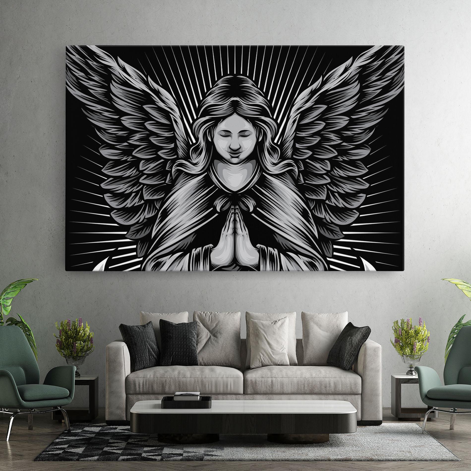 Tablou Canvas Wings Pray mockup 7