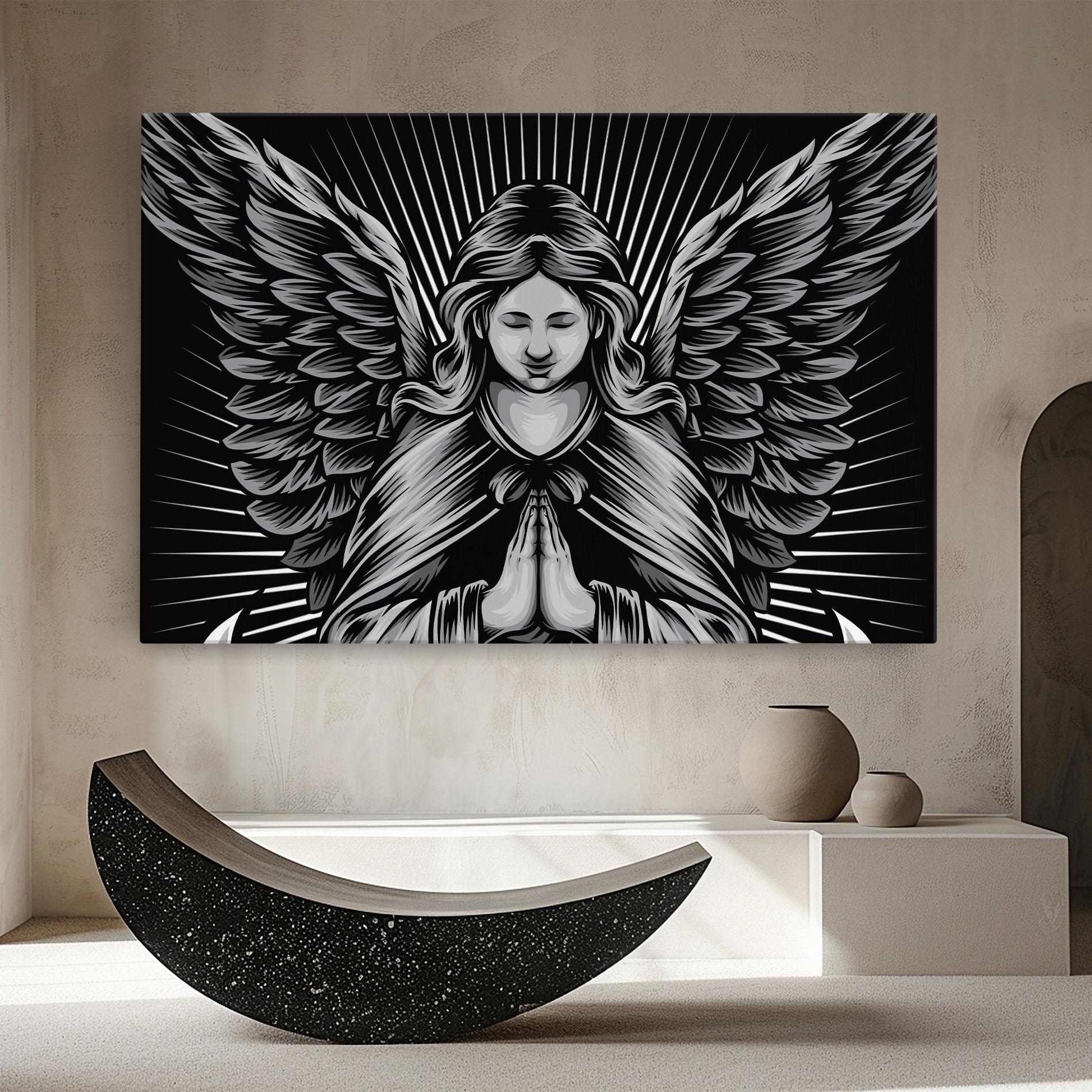 Tablou Canvas Wings Pray mockup 8