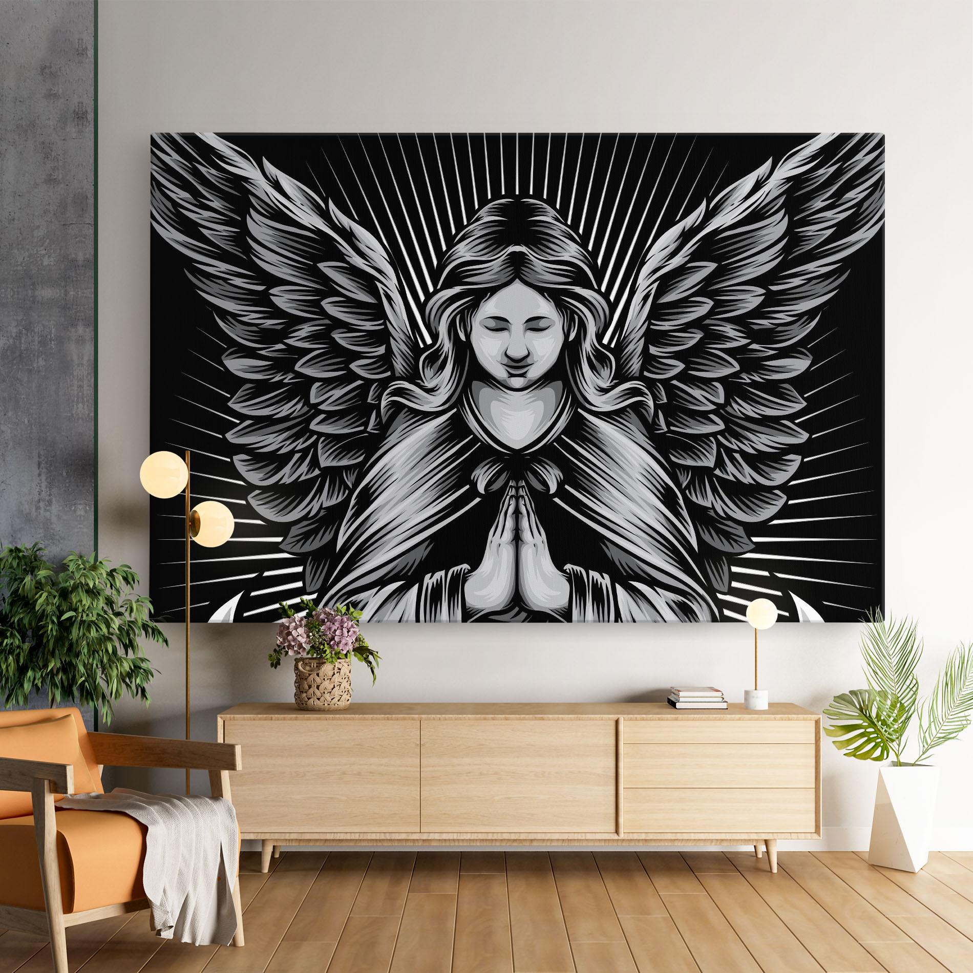 Tablou Canvas Wings Pray mockup 9