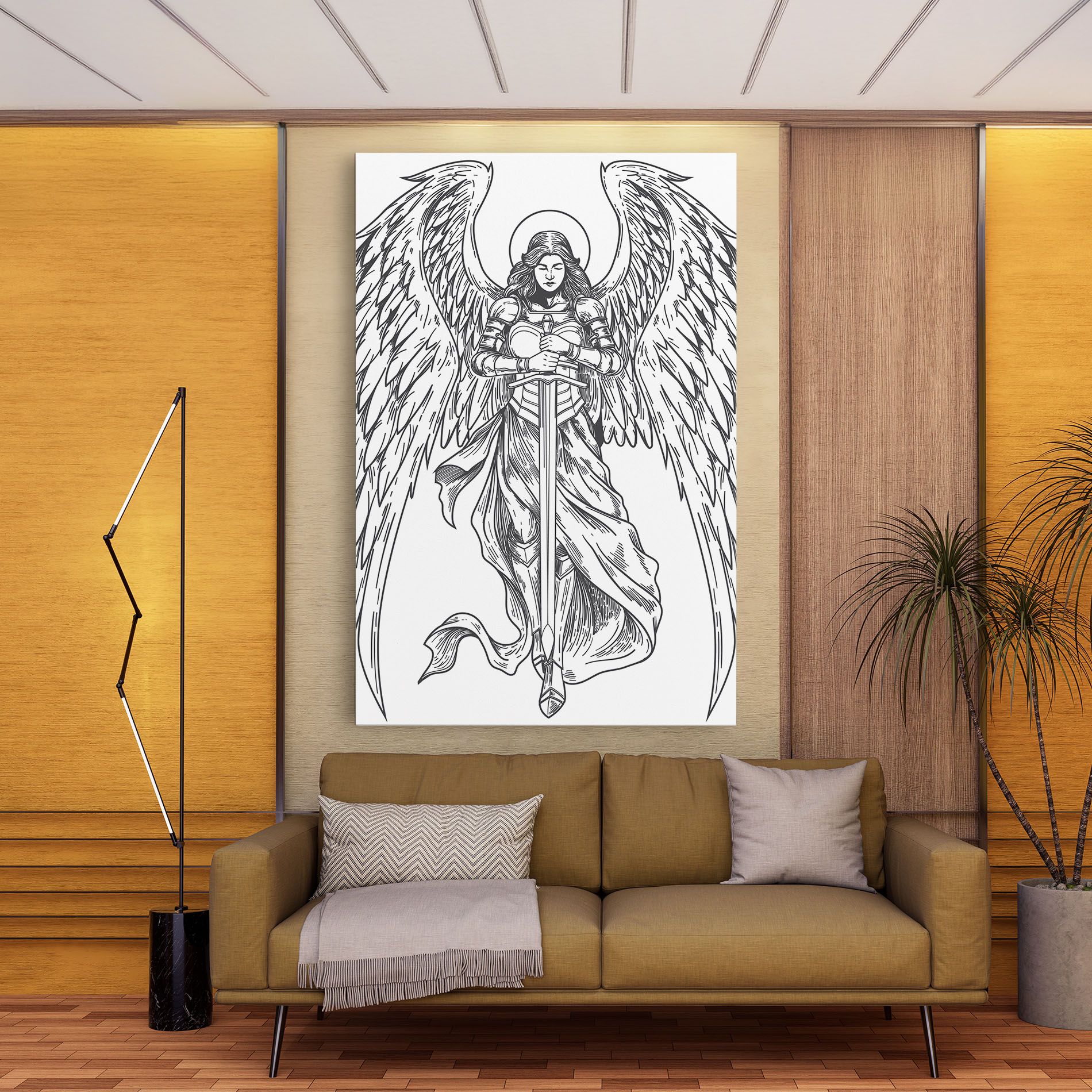Grey Line Angel mockup 9