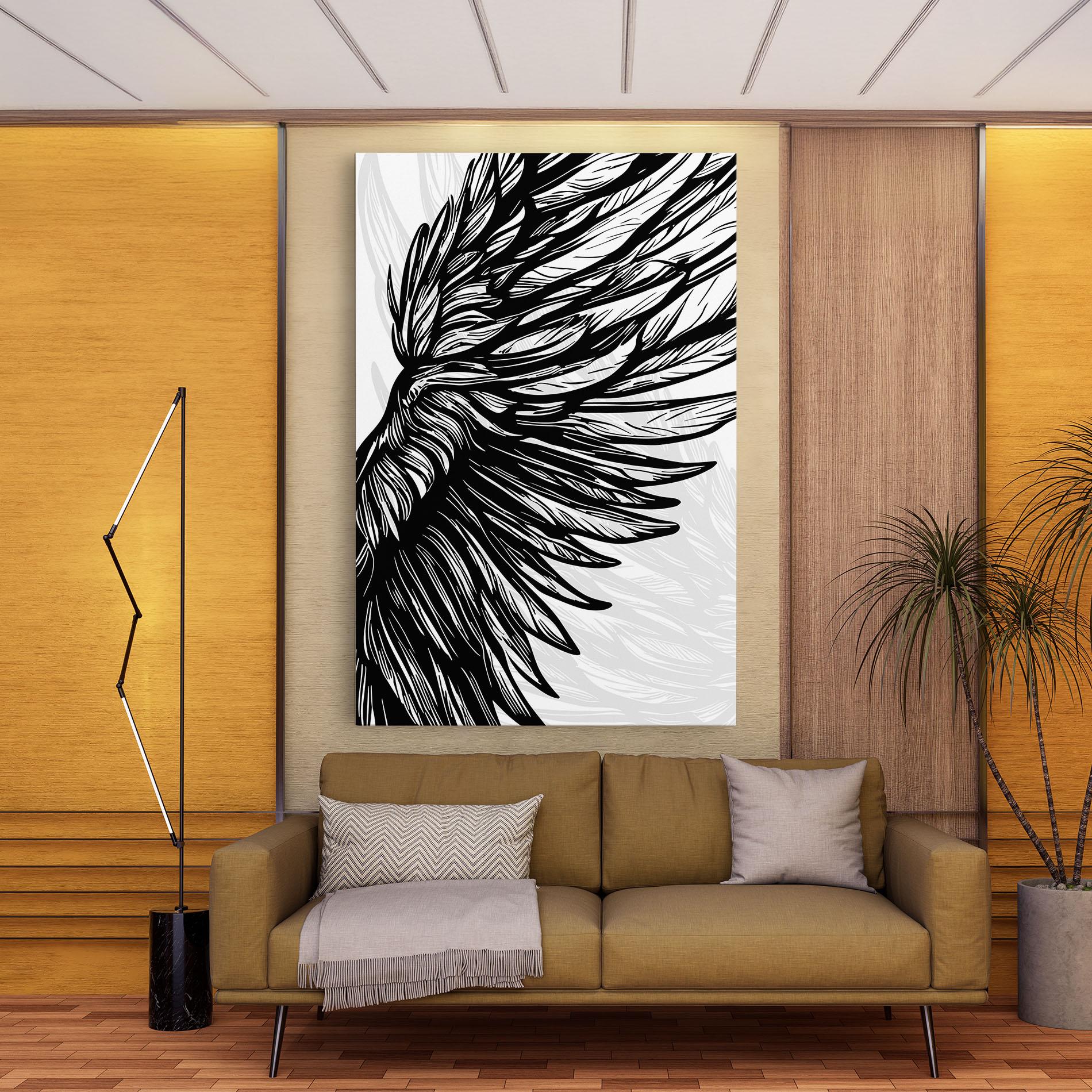 Tablou Canvas Wing Line mockup 9