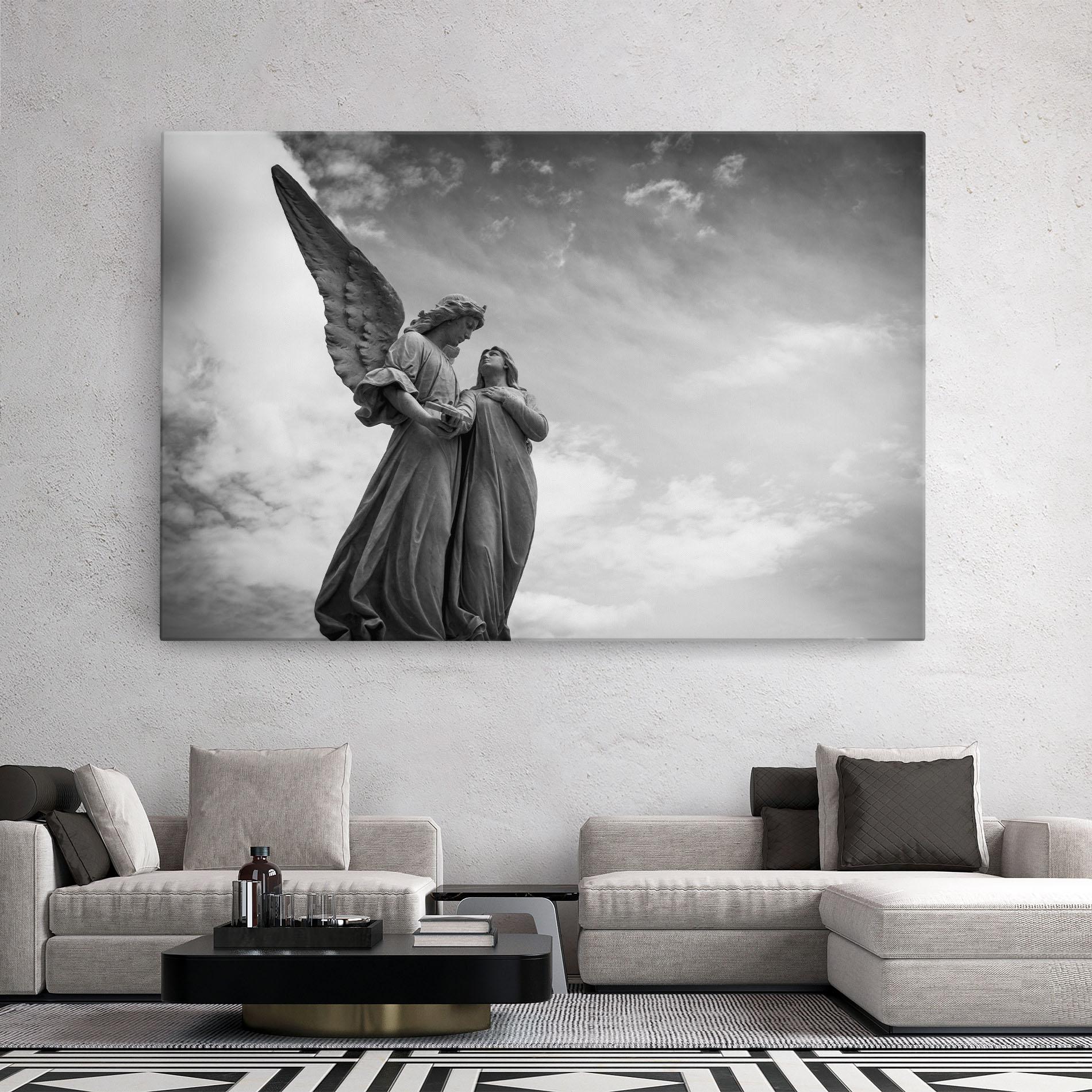 Tablou Canvas Grey Stone Angels mockup 2