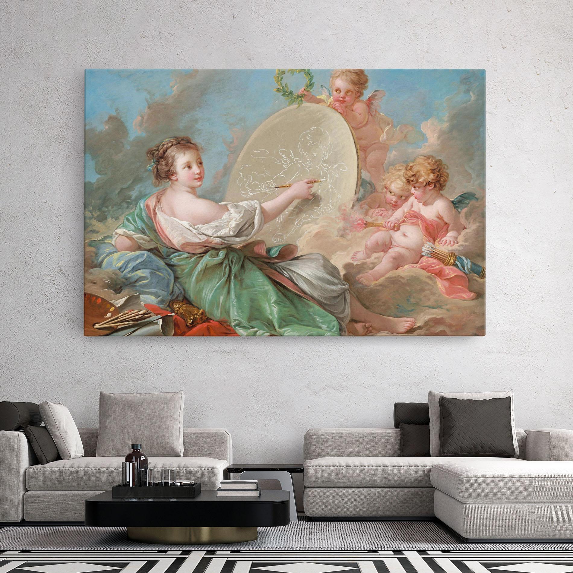 Tablou Canvas Painting Cute Angels mockup 2