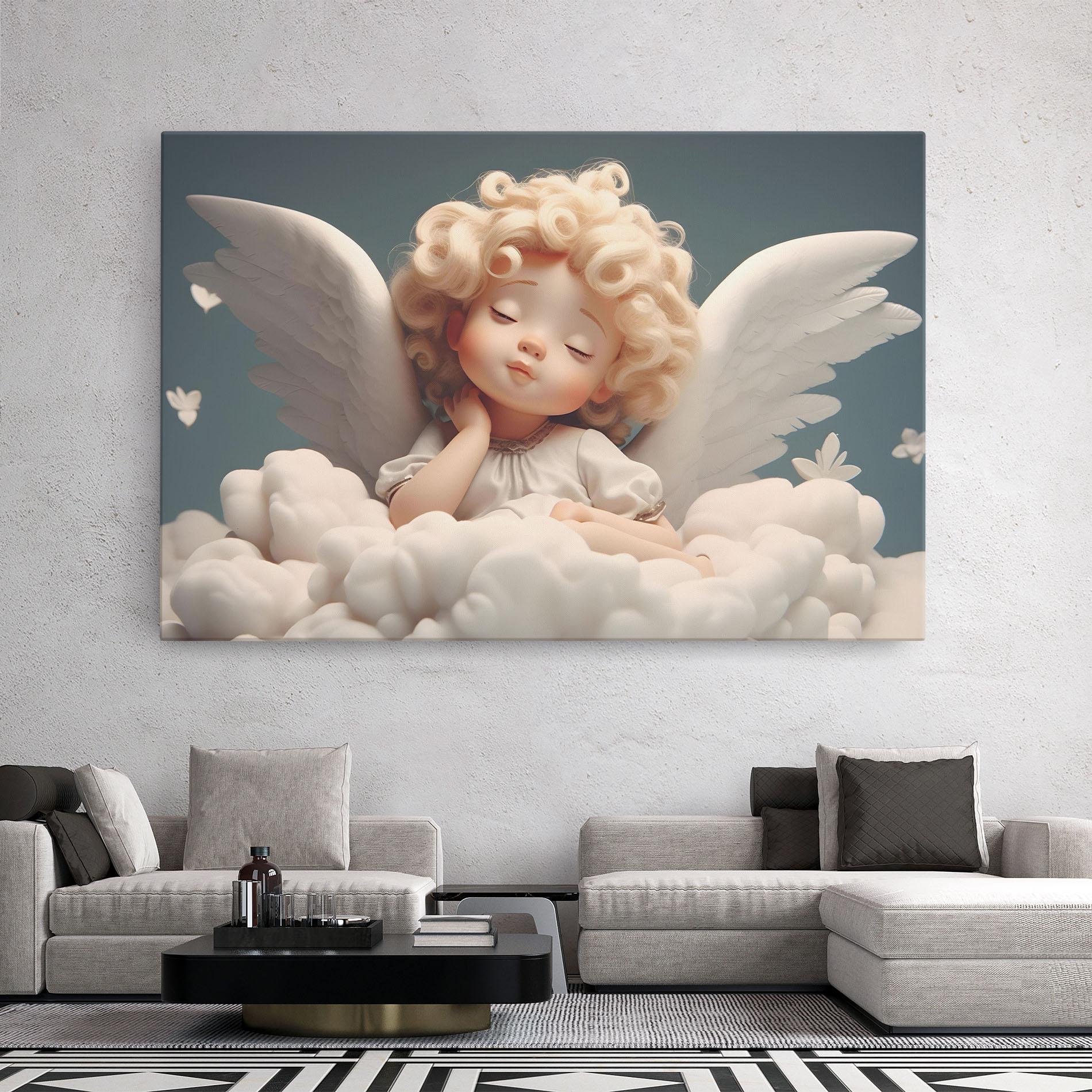 Tablou Canvas Statue Baby Angel mockup 2