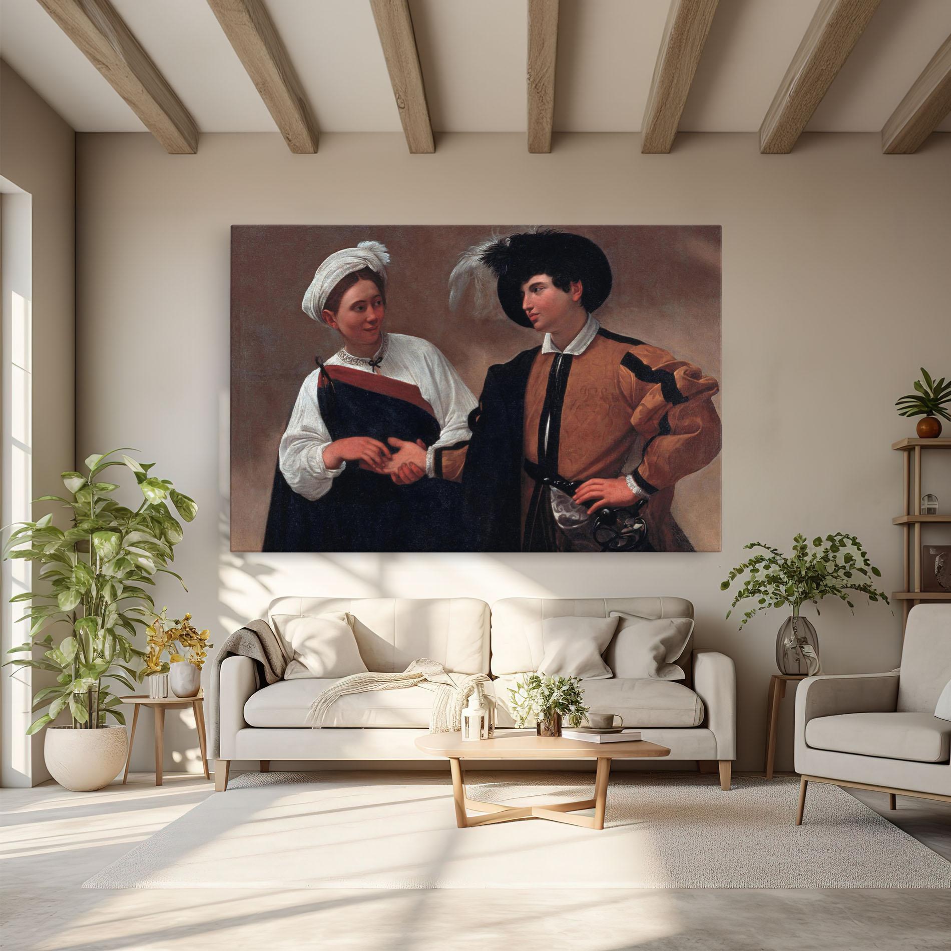 Tablou Canvas Caravaggio Good Luck mockup 6