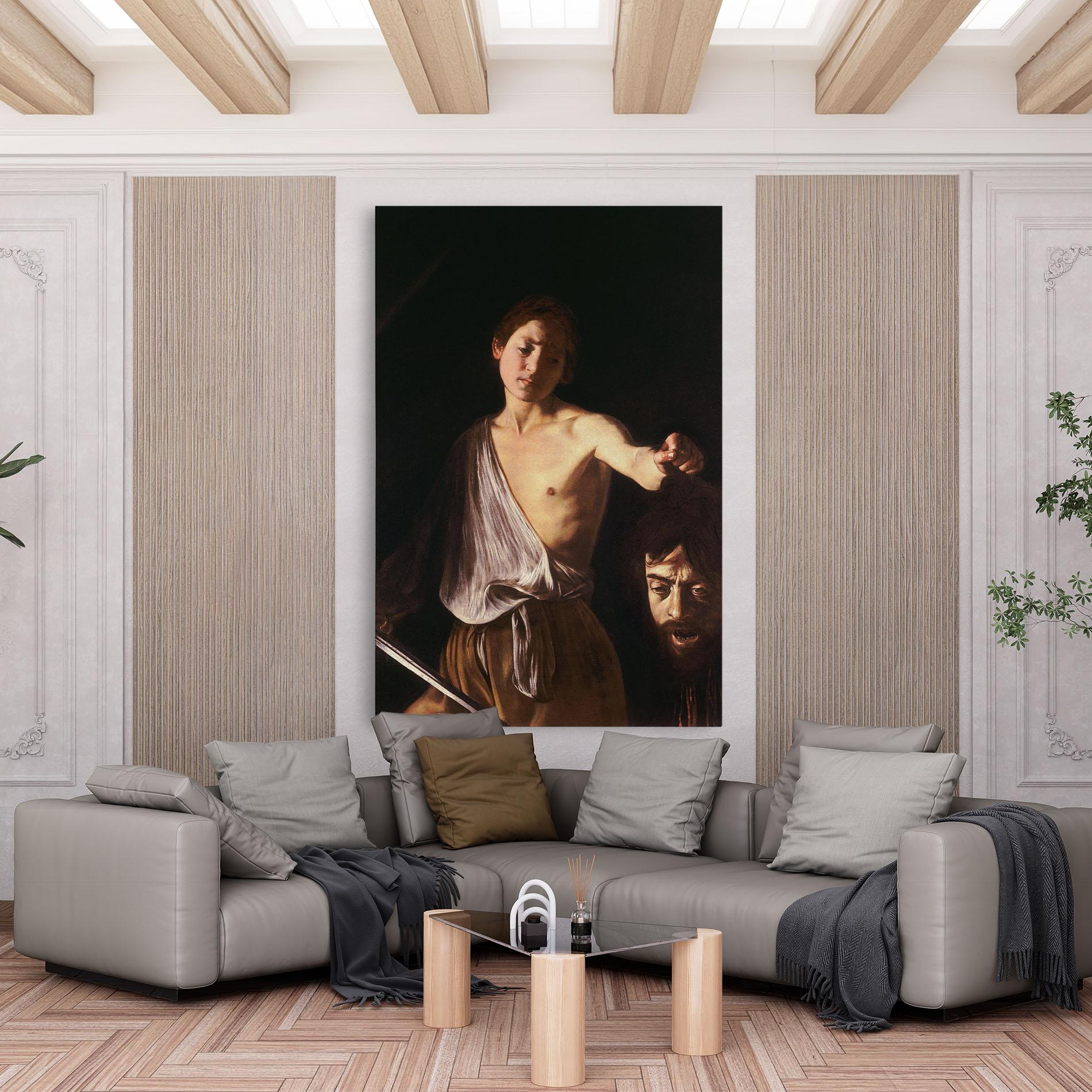 Tablou Canvas David With The Head Of Goliath mockup 6