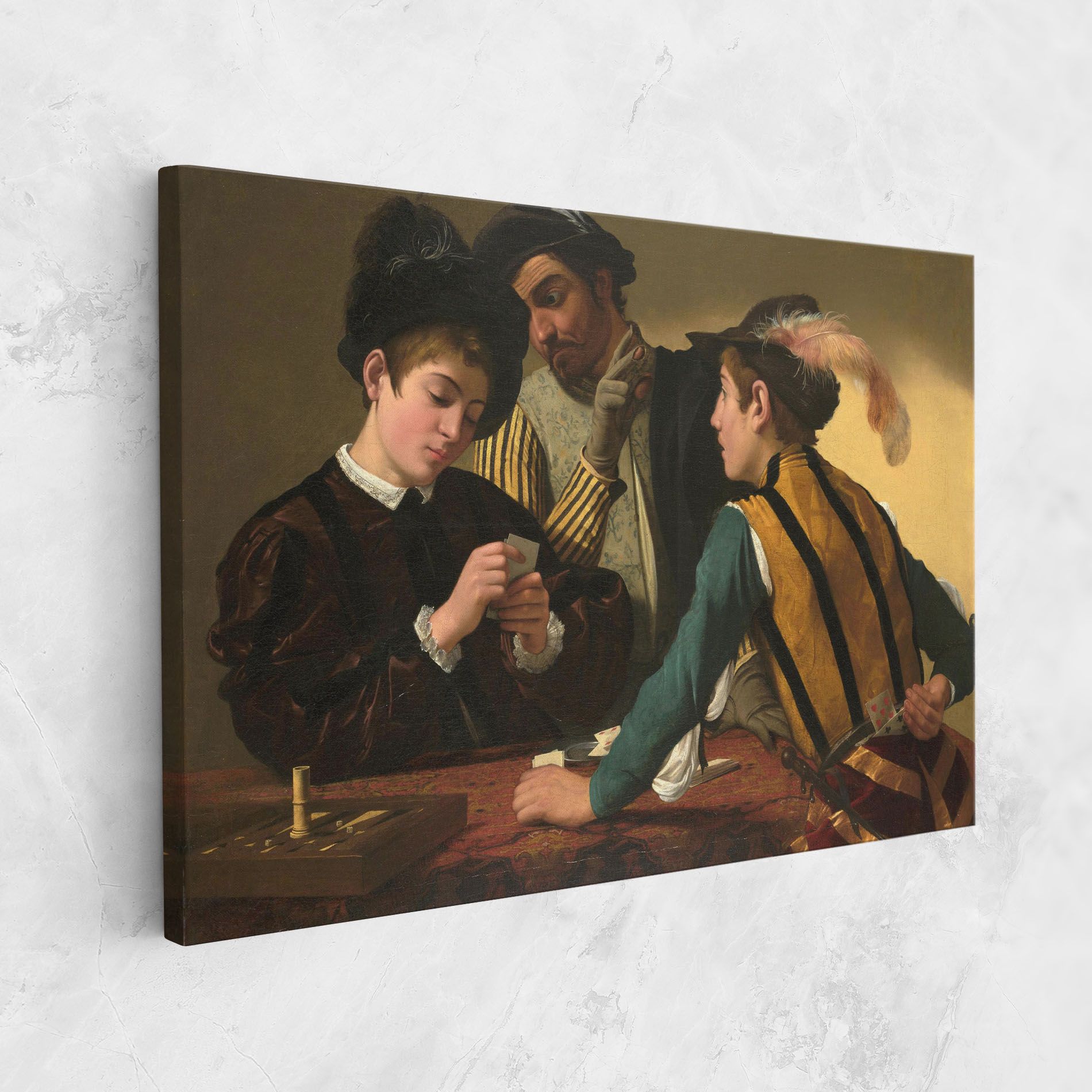 Caravaggio The Cardsharps mockup 1