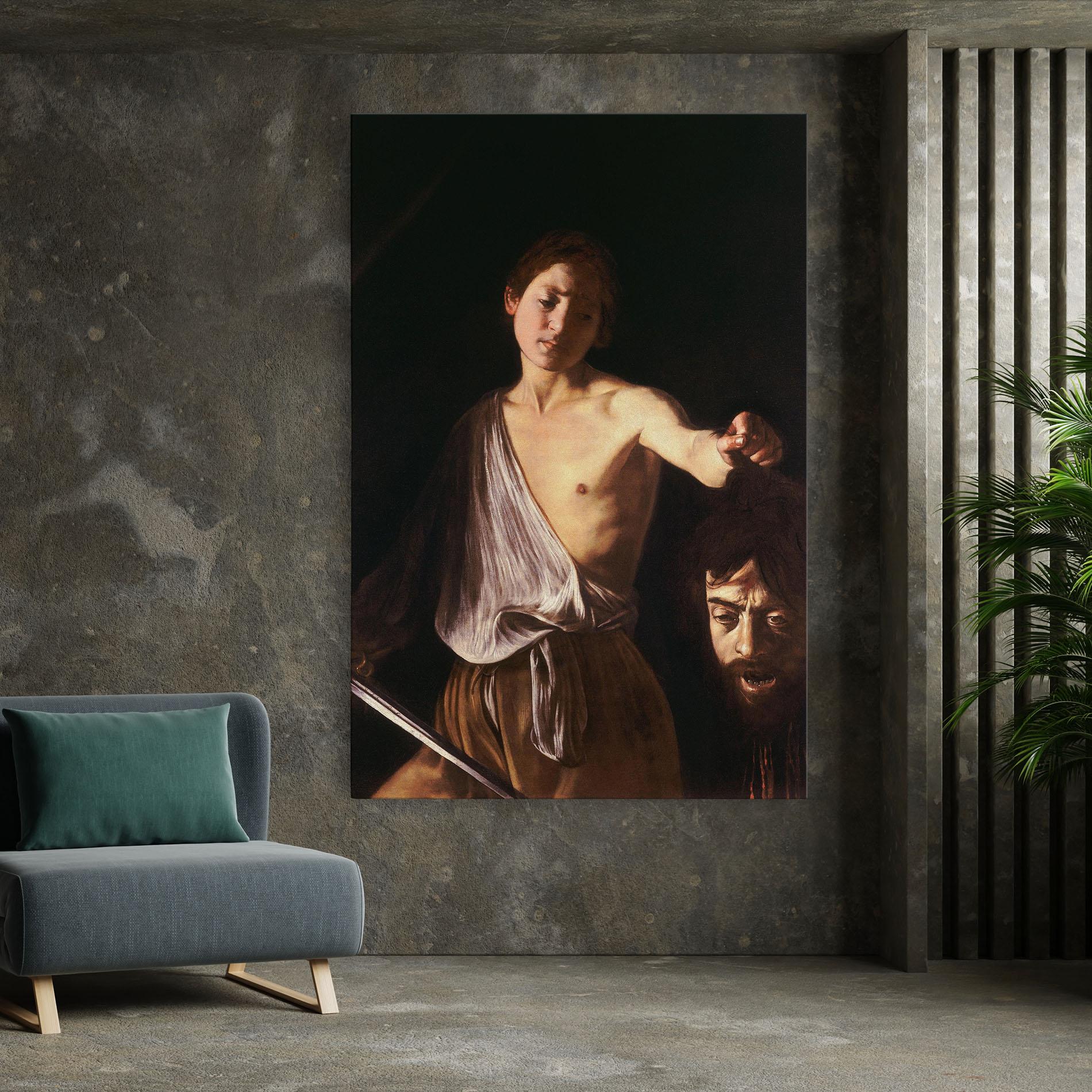 Tablou Canvas David With The Head Of Goliath mockup 7