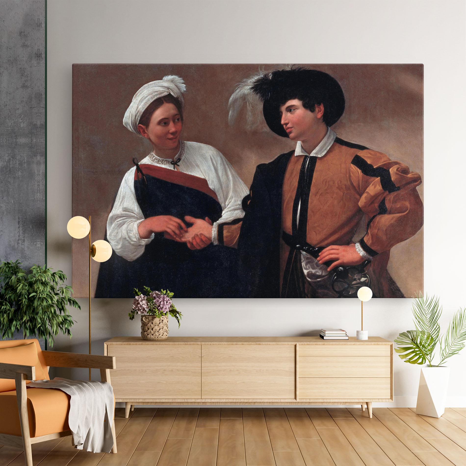 Tablou Canvas Caravaggio Good Luck mockup 9