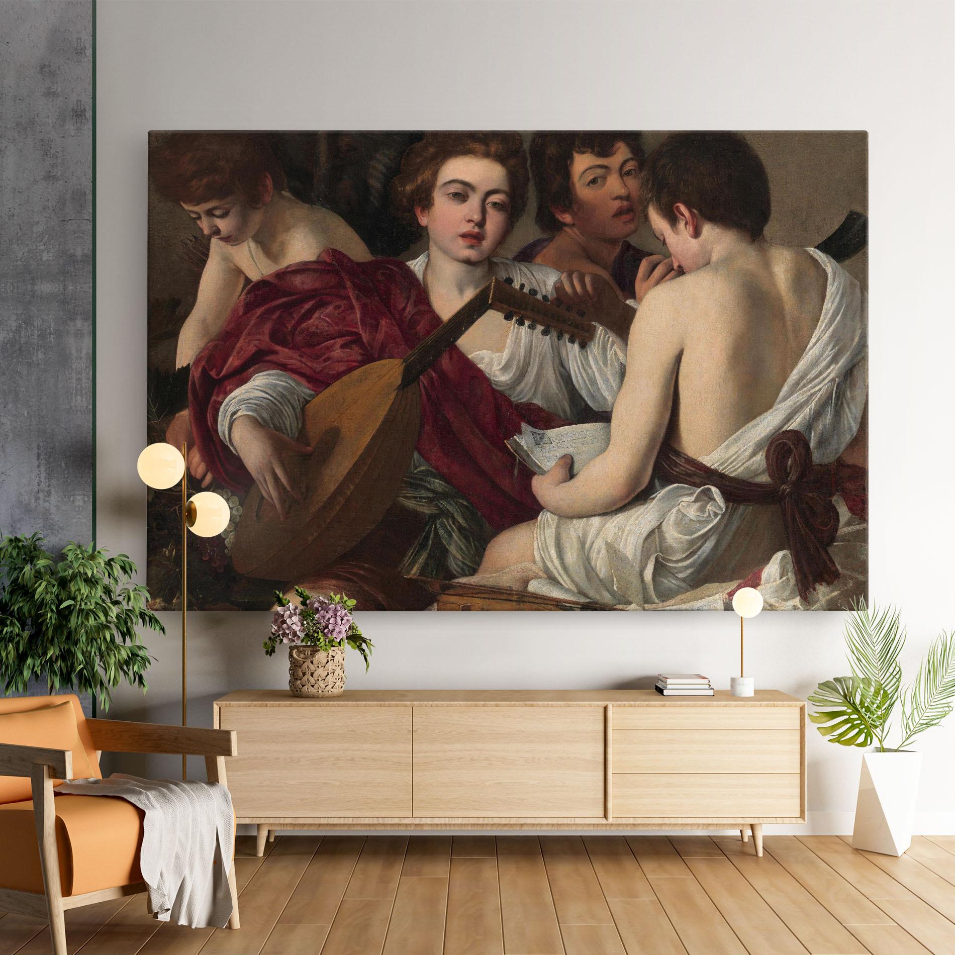 Tablou Canvas Caravaggio Musici mockup 9