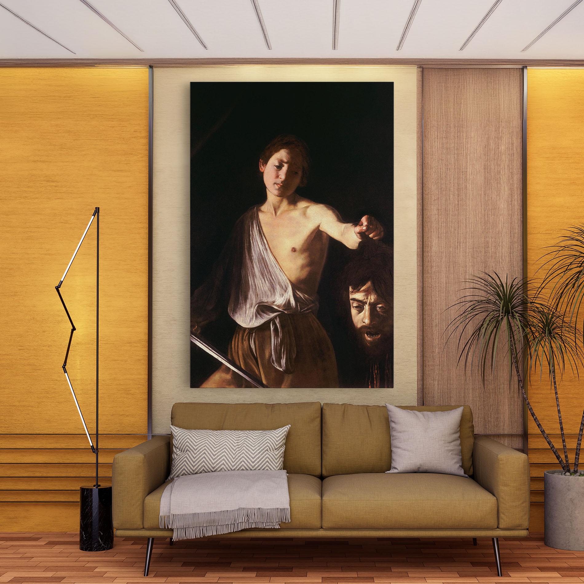 Tablou Canvas David With The Head Of Goliath mockup 9