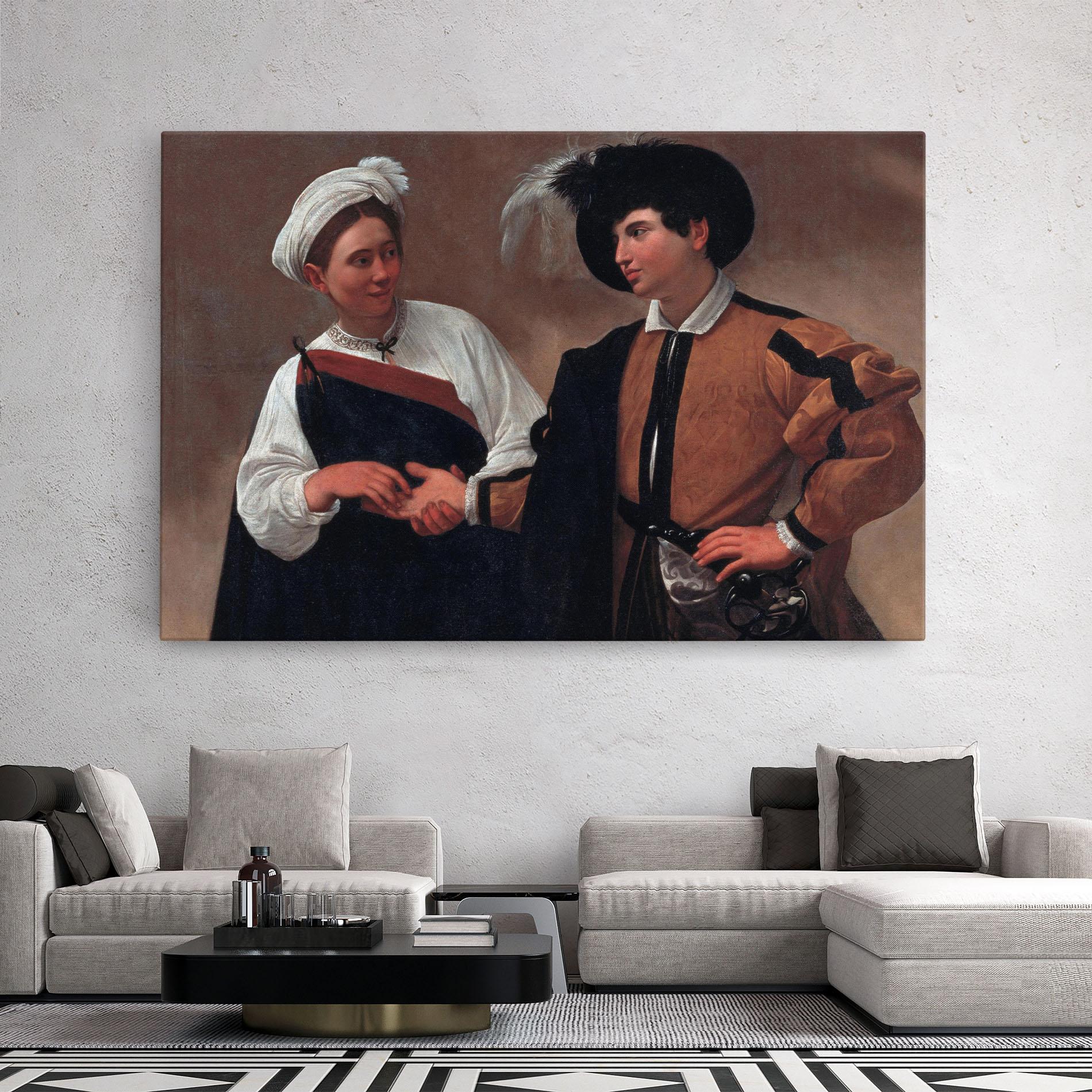 Tablou Canvas Caravaggio Good Luck mockup 2