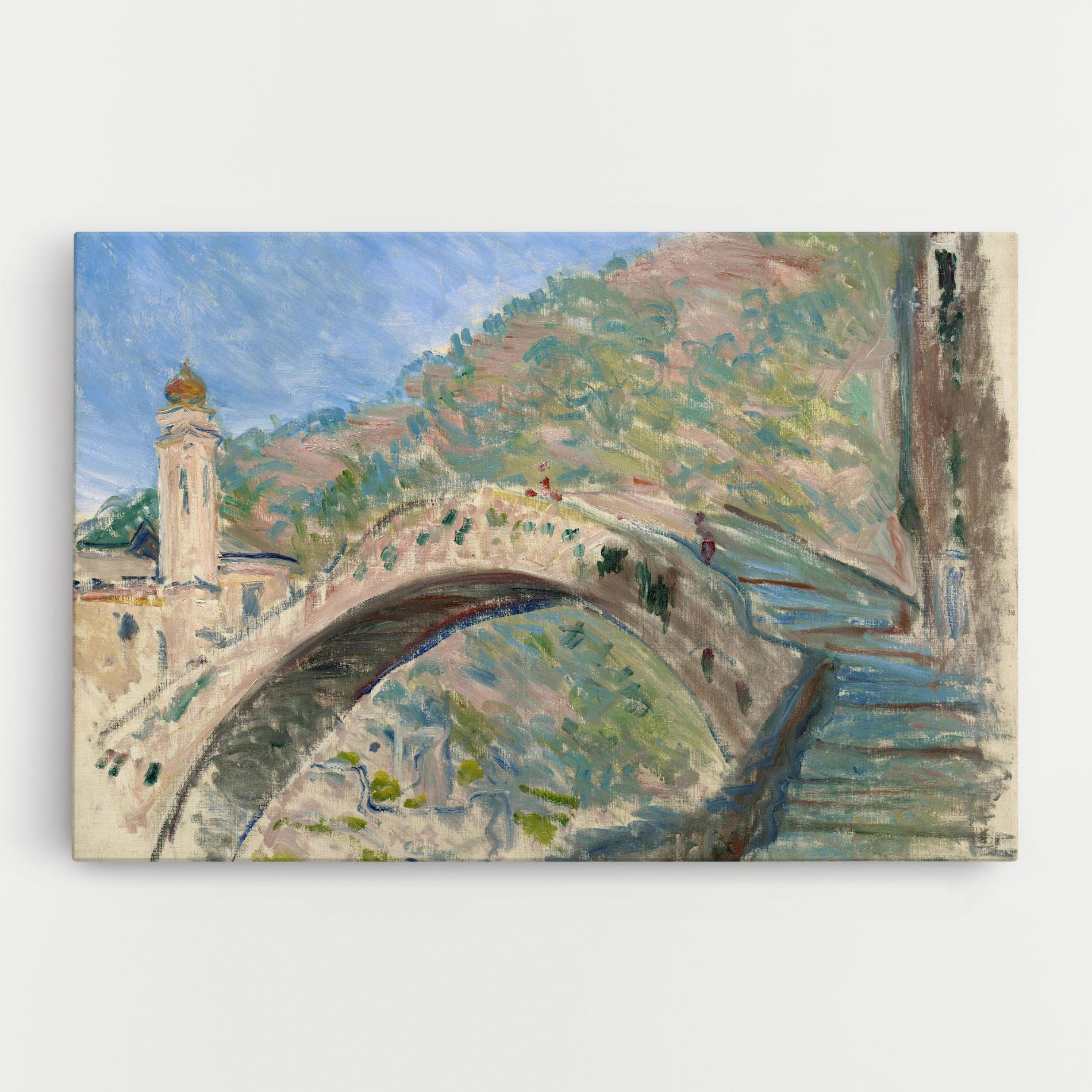 Tablou Canvas Bridge At Dolceacqua mockup 0