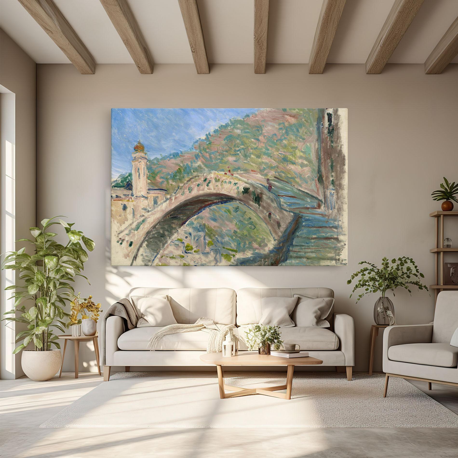 Tablou Canvas Bridge At Dolceacqua mockup 6